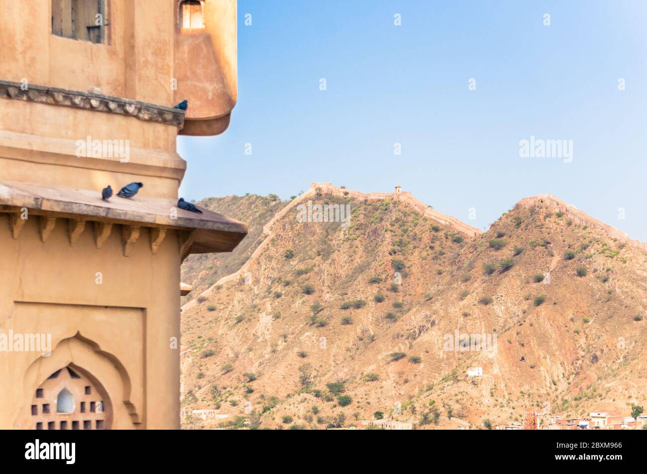 Aerial view amber fort jaipur hi-res stock photography and images - Alamy