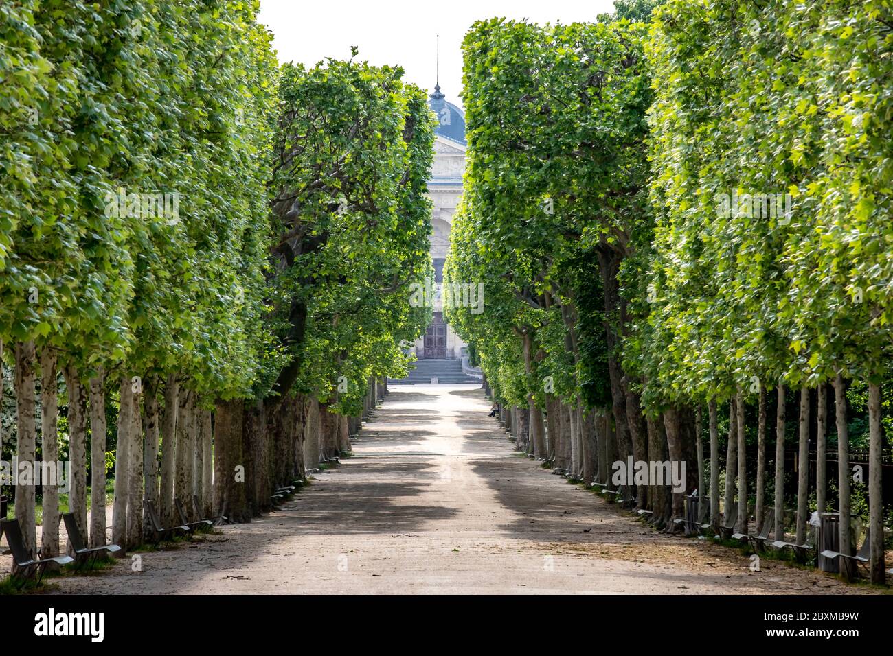 Paris, France - April 25, 2020: The Jardin des plantes (french for garden of the plants) is the main botanical garden in France. Located in Paris, it Stock Photo