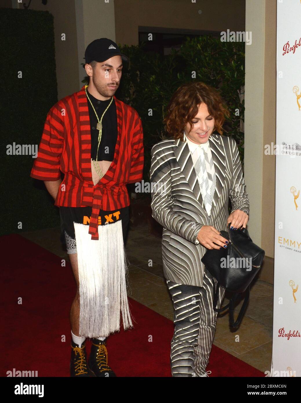 September 18, 2015, Beverly Hills, California, USA: Dancer Bashiri Naim and writer/director Jill Soloway attends the Television Academy Celebrates the 67th Emmy Award Nominees for Outstanding Producing at the Montage Hotel in Beverly Hills on September 18, 2015 (Credit Image: © Billy Bennight/ZUMA Wire) Stock Photo