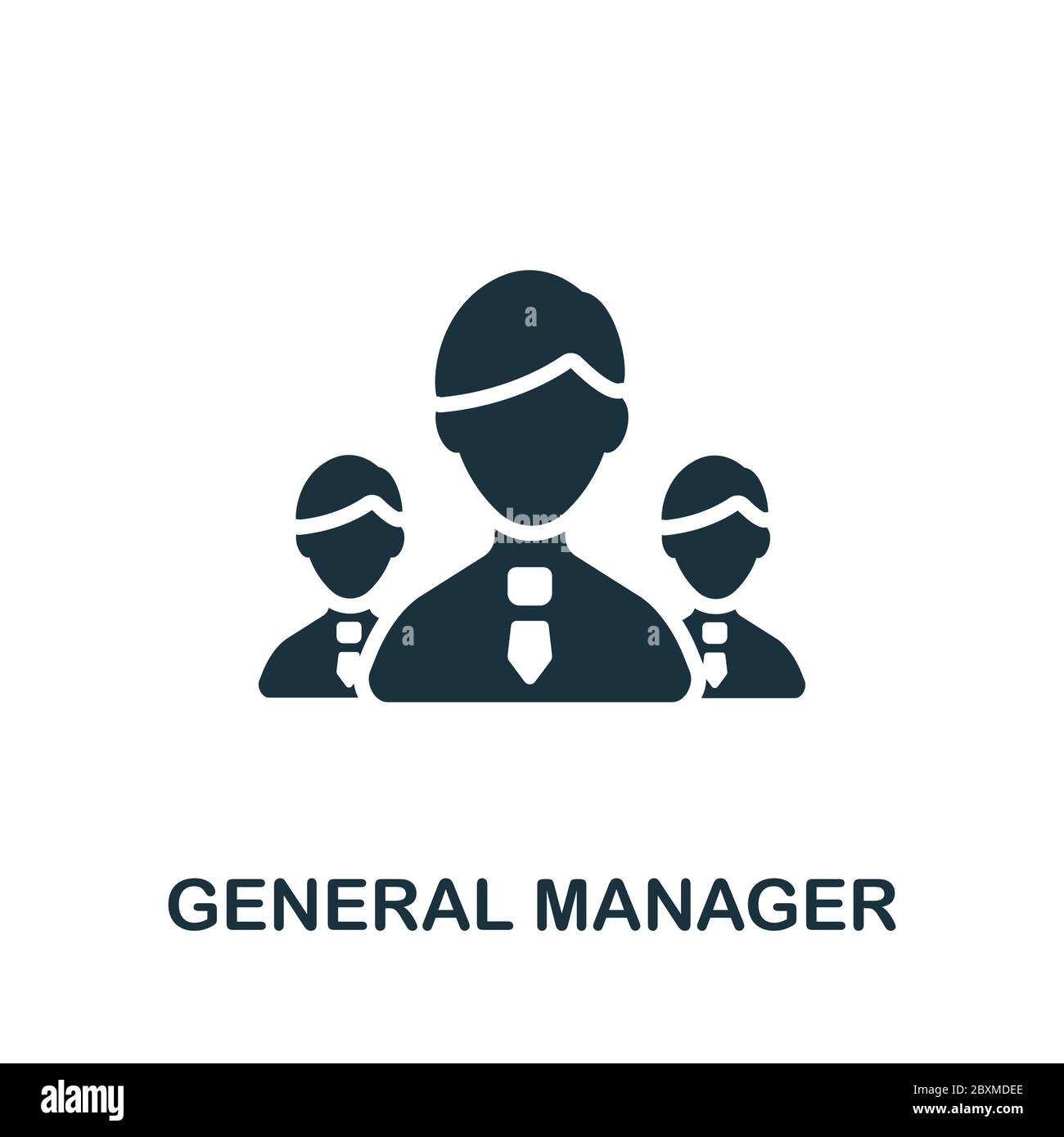 General Manager icon. Simple element from company management collection. Creative General Manager icon for web design, templates, infographics and Stock Vector