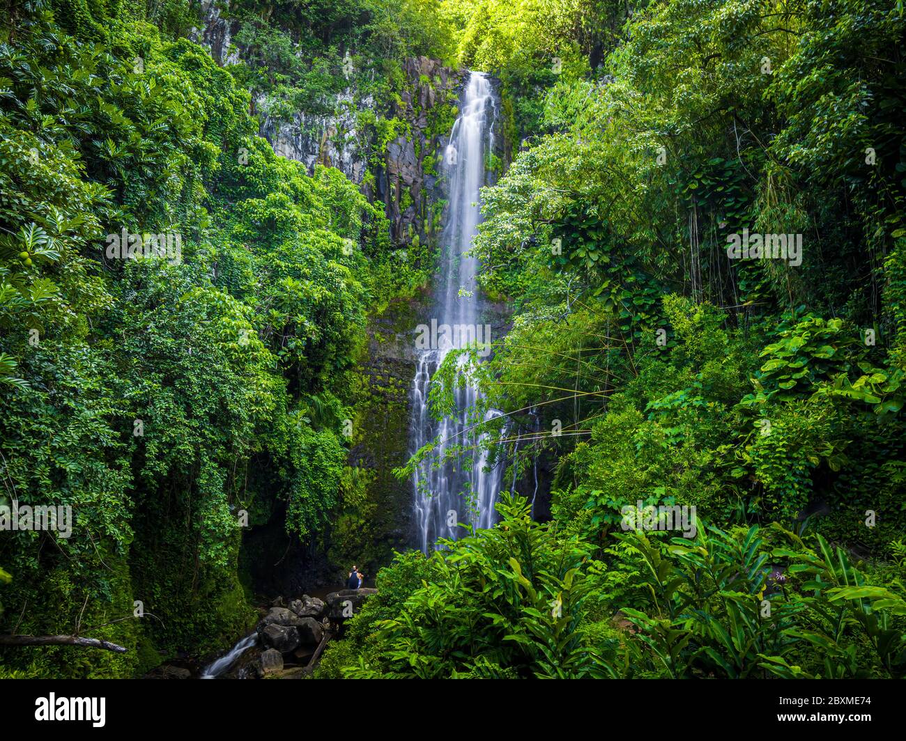 Maui, Hawaii Hana Highway, Wailua Falls, near Lihue, Kauai in Road to Hana Stock Photo Alamy