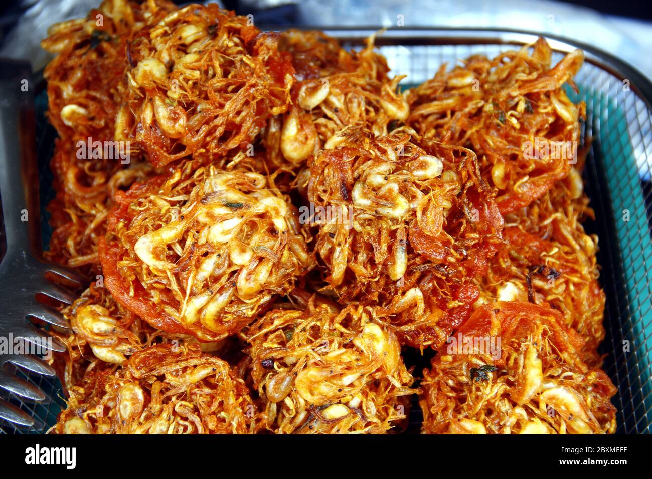 Photo of freshly cooked Filipino food called Okoy or Filipino Shrimp