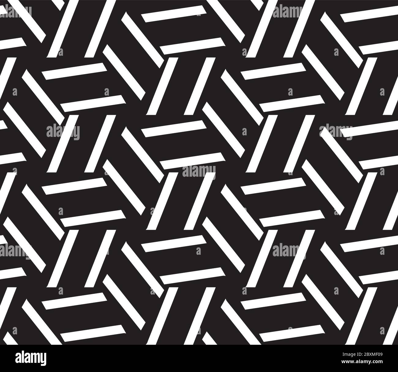 Abstract geometric vector pattern background in classic black and white ...