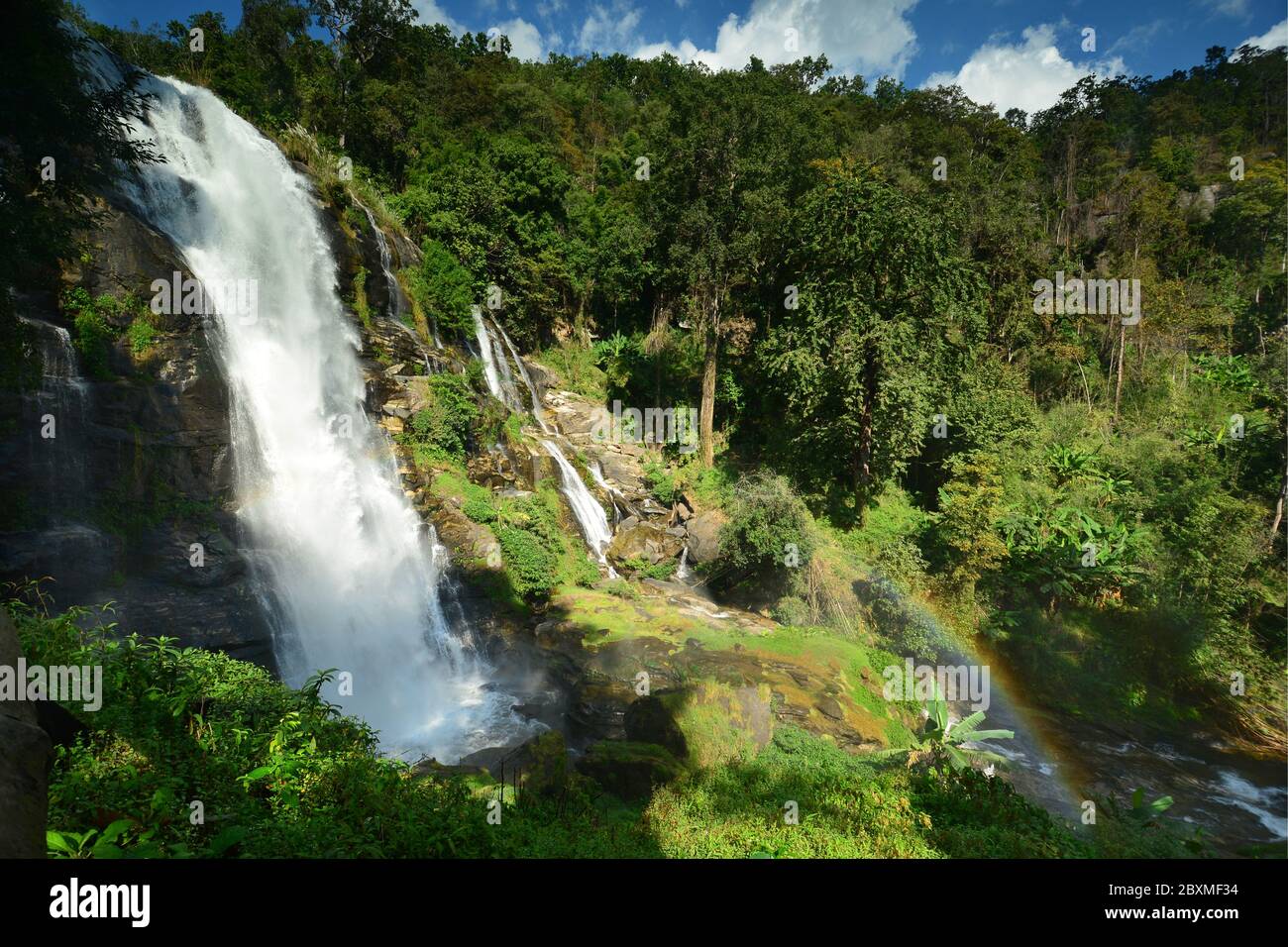 Wachirathan Waterfall. Doi Inthanon, Chiang Mai, Thailand Stock Photo