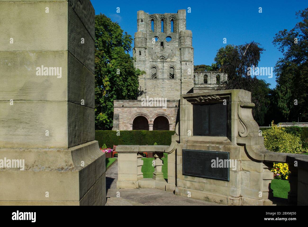 The ruins of Kelso Abbey, a fine example of monastic architecture, Scottish Borders, Scotland, UK Stock Photo