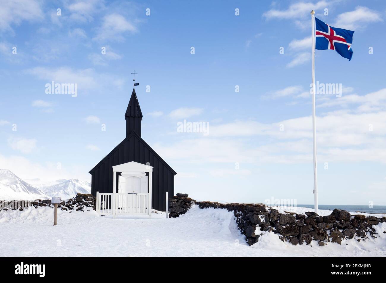 The Black Church at Búðir, Snæfellsnes, Iceland Stock Photo
