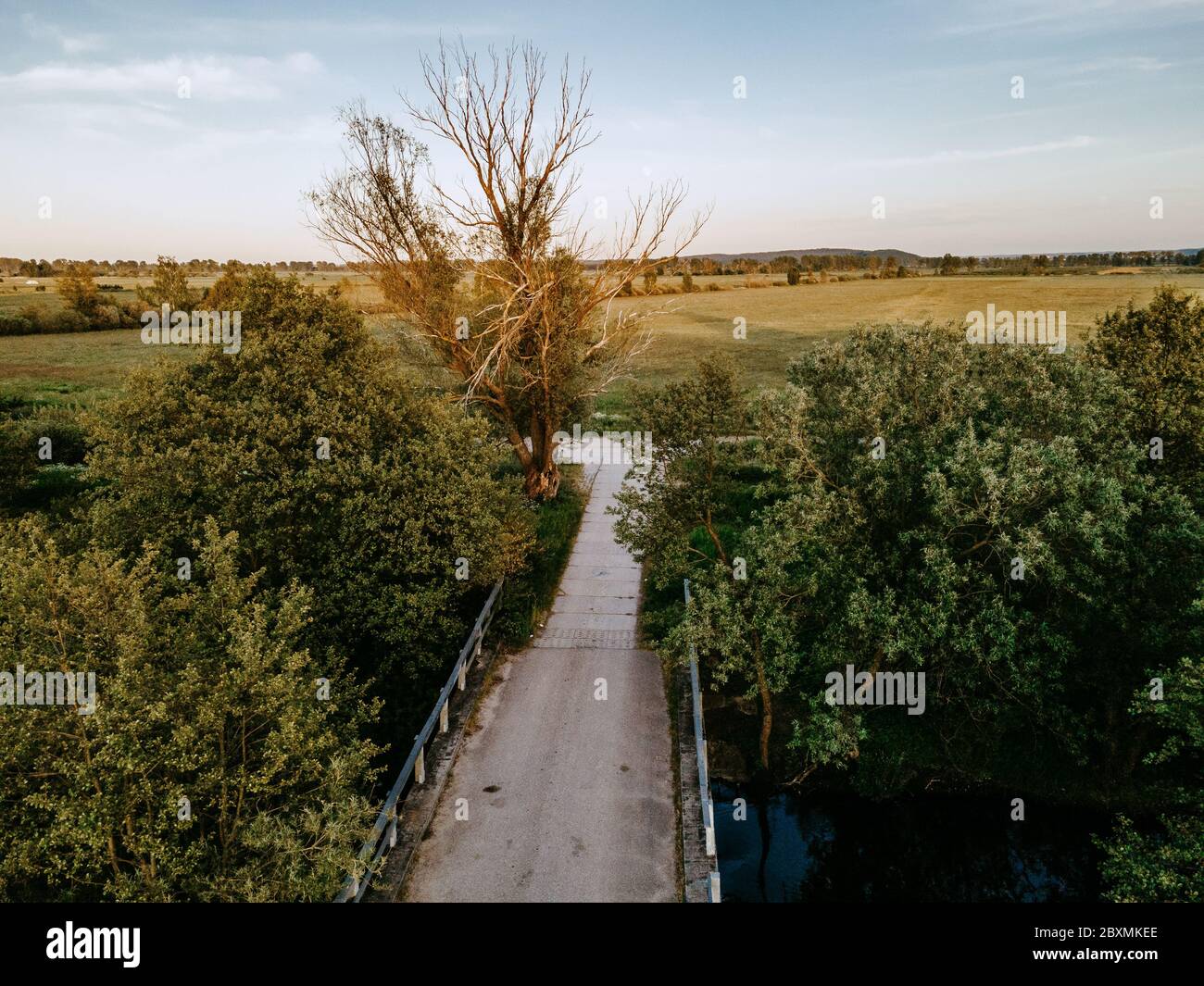 Top view landscape river village hi-res stock photography and images ...
