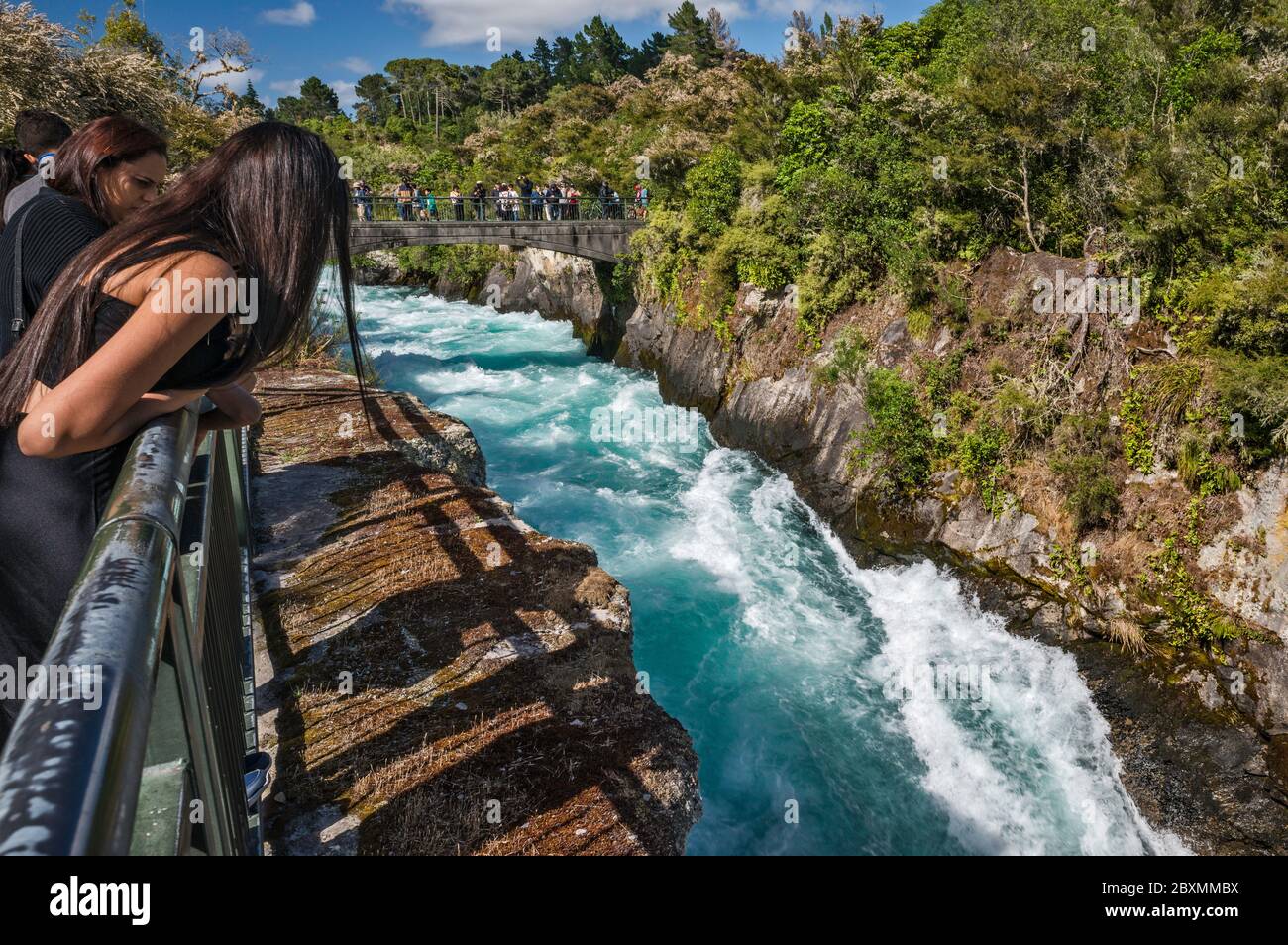 Huka Falls in Taupo, Waikato Region, North Island, New Zealand Stock Photo