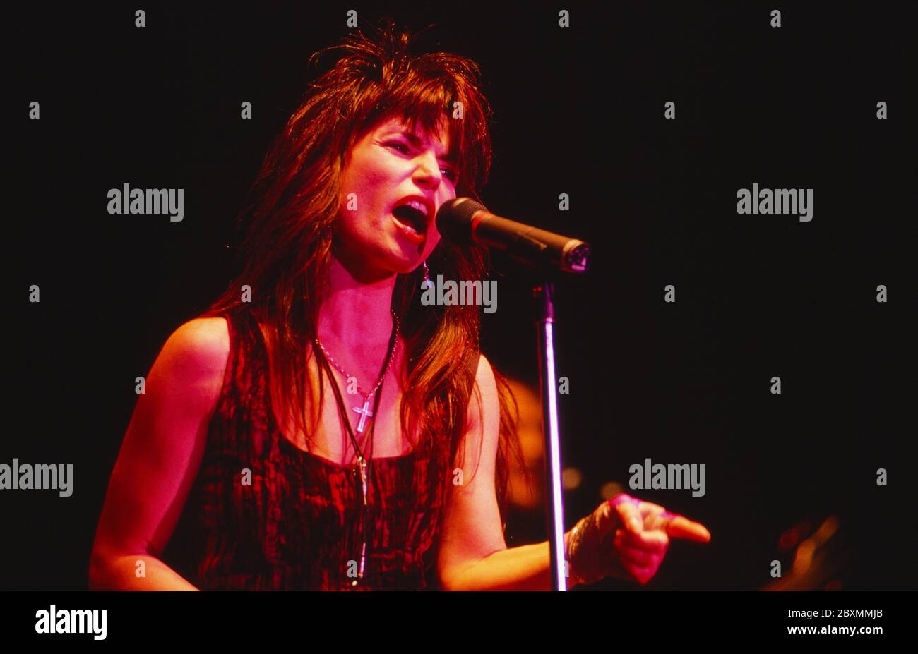 Robin Beck live in concert, Hamburg, Deutschland 1990. Stock Photo