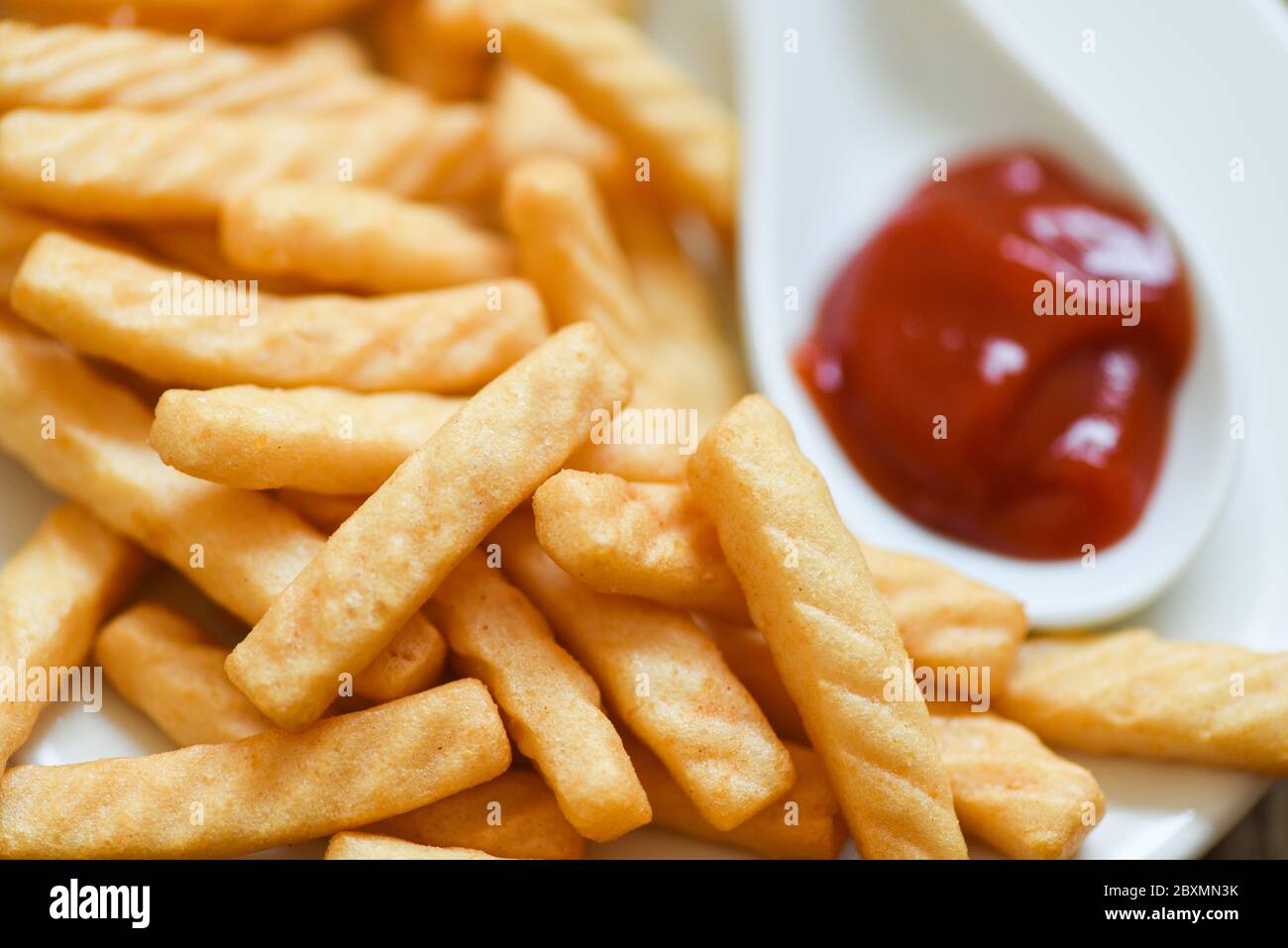 prawn crackers stick on plate and ketchup homemade crunchy prawn