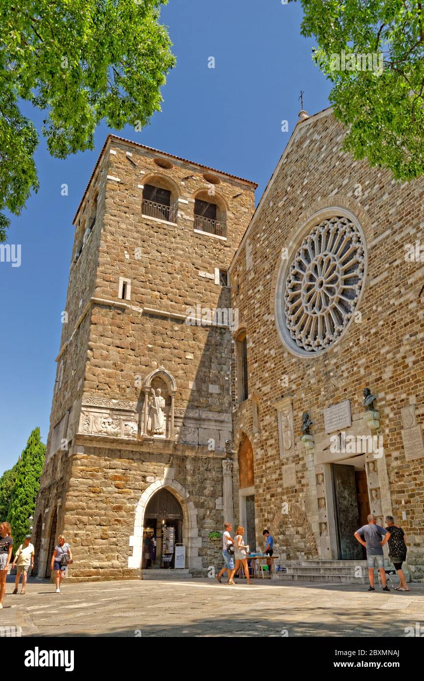 14th-century Cathedral of St. Justus, the main church in Trieste, Province of Trieste, Italy. Stock Photo