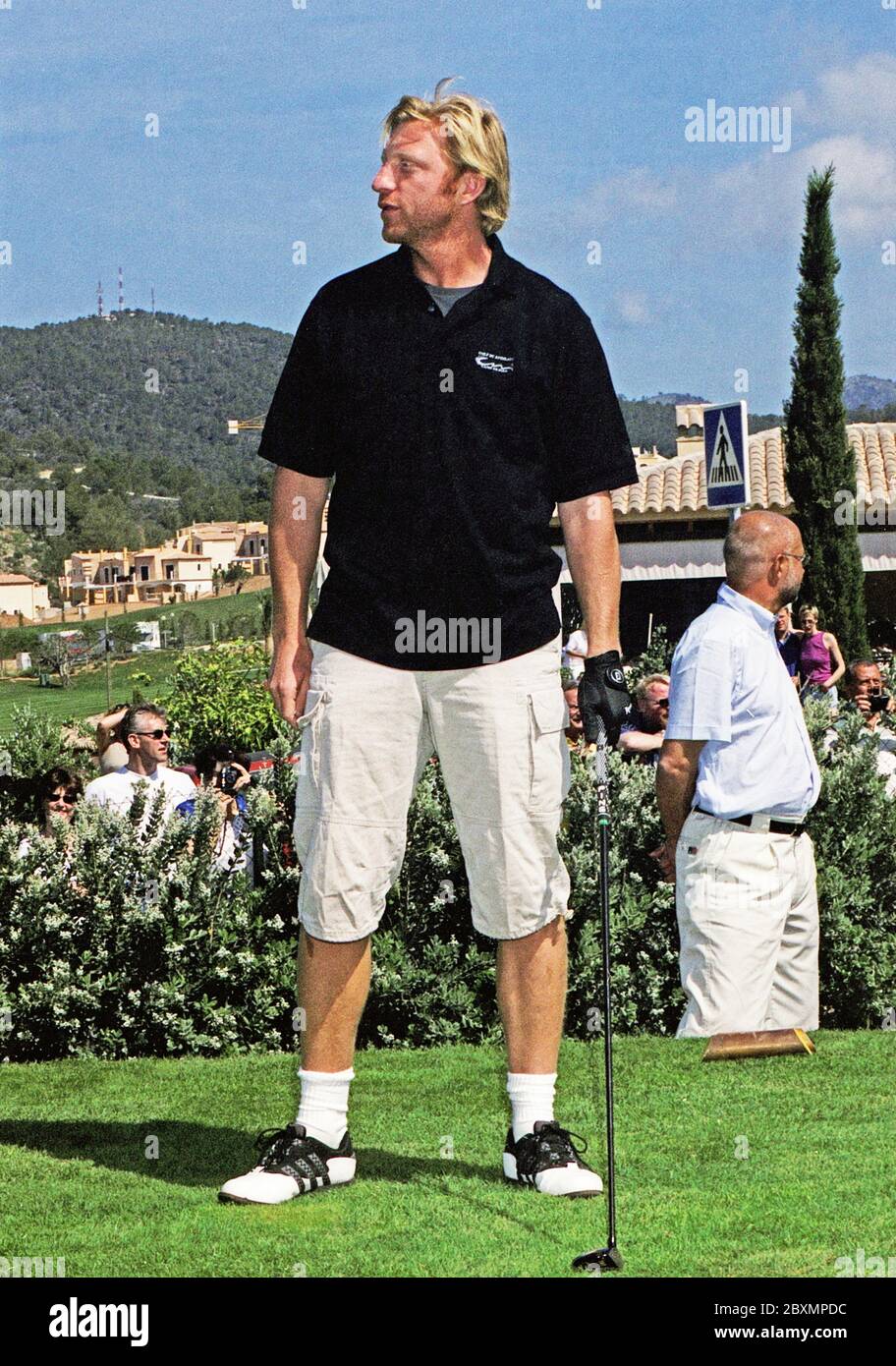 Boris Becker bei seiner Golf Trophy 2001 im Dorint Royal Golfresort & Spa Camp de Mar auf  Mallorca, Spanien 2001. Stock Photo