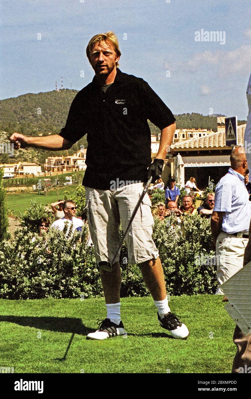 Boris Becker bei seiner Golf Trophy 2001 im Dorint Royal Golfresort & Spa Camp de Mar auf  Mallorca, Spanien 2001. Stock Photo