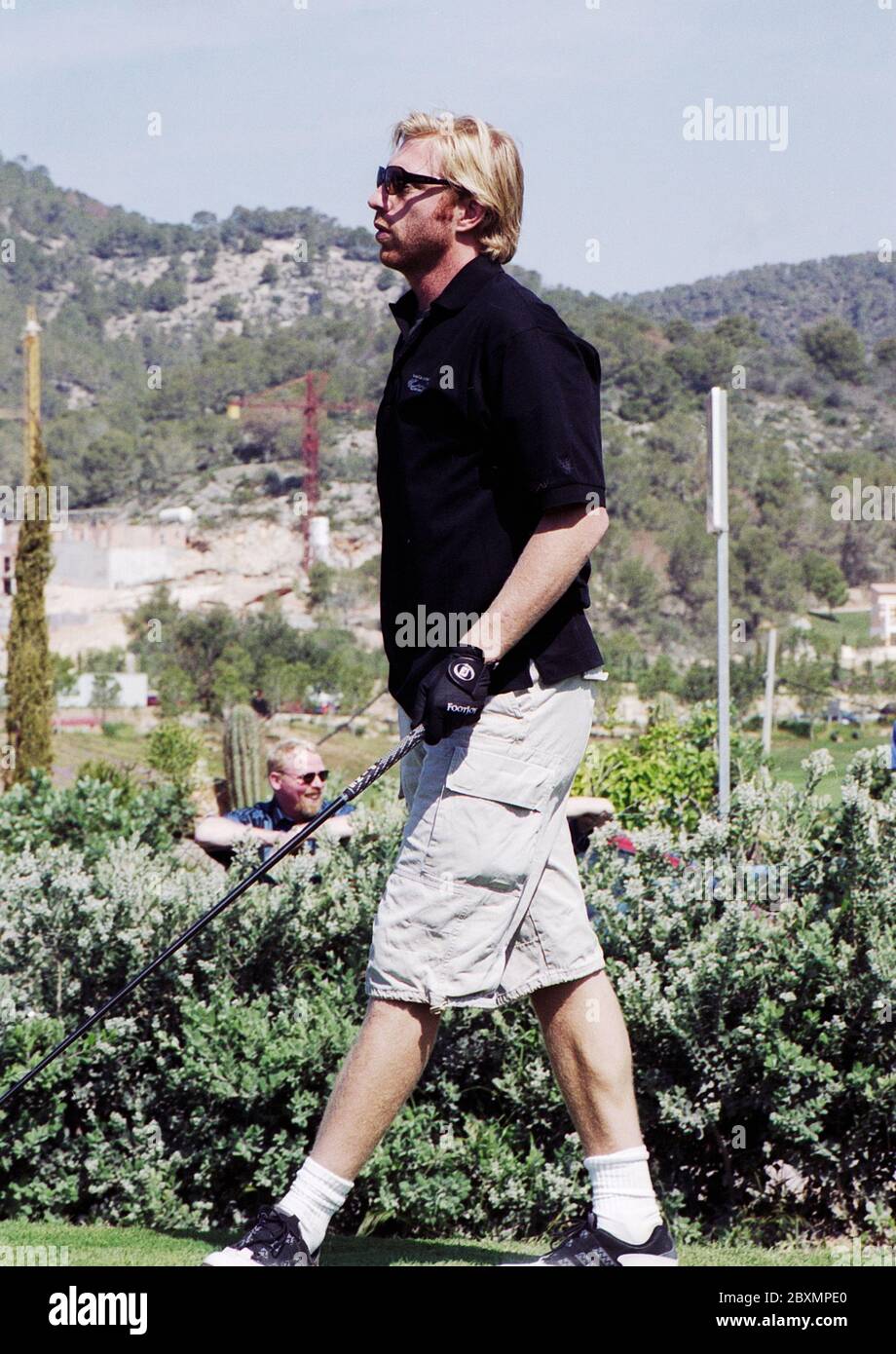 Boris Becker bei seiner Golf Trophy 2001 im Dorint Royal Golfresort & Spa Camp de Mar auf  Mallorca, Spanien 2001. Stock Photo