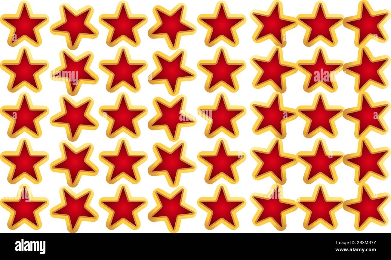 digital textile design on various stars Stock Vector