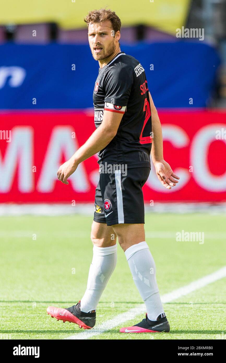 Farum Denmark 07th June 2020 Erik Sviatchenko 28 Of Fc Midtjylland Seen During The 3f Superliga Match Between Fc Nordsjaelland And Fc Midtjylland At Right To Dream Park In Farum Photo Credit