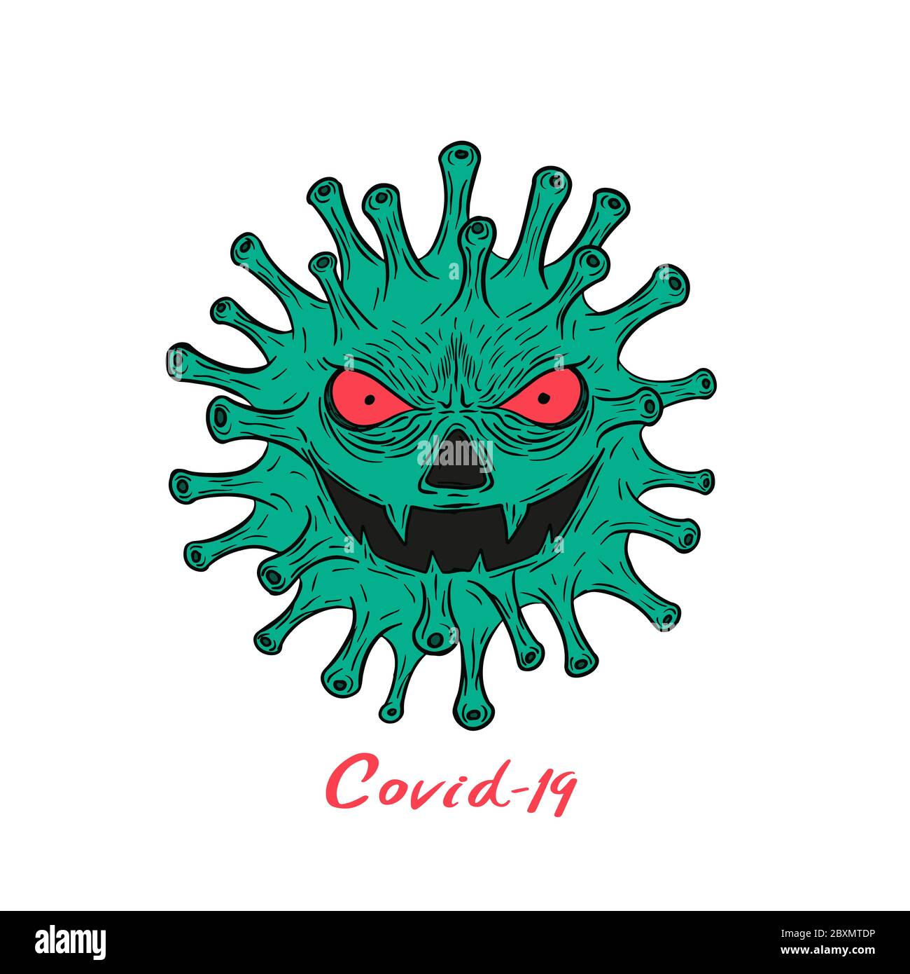 Coronavirus character vector illustration for disease covid-19 infection medical. Stock Vector