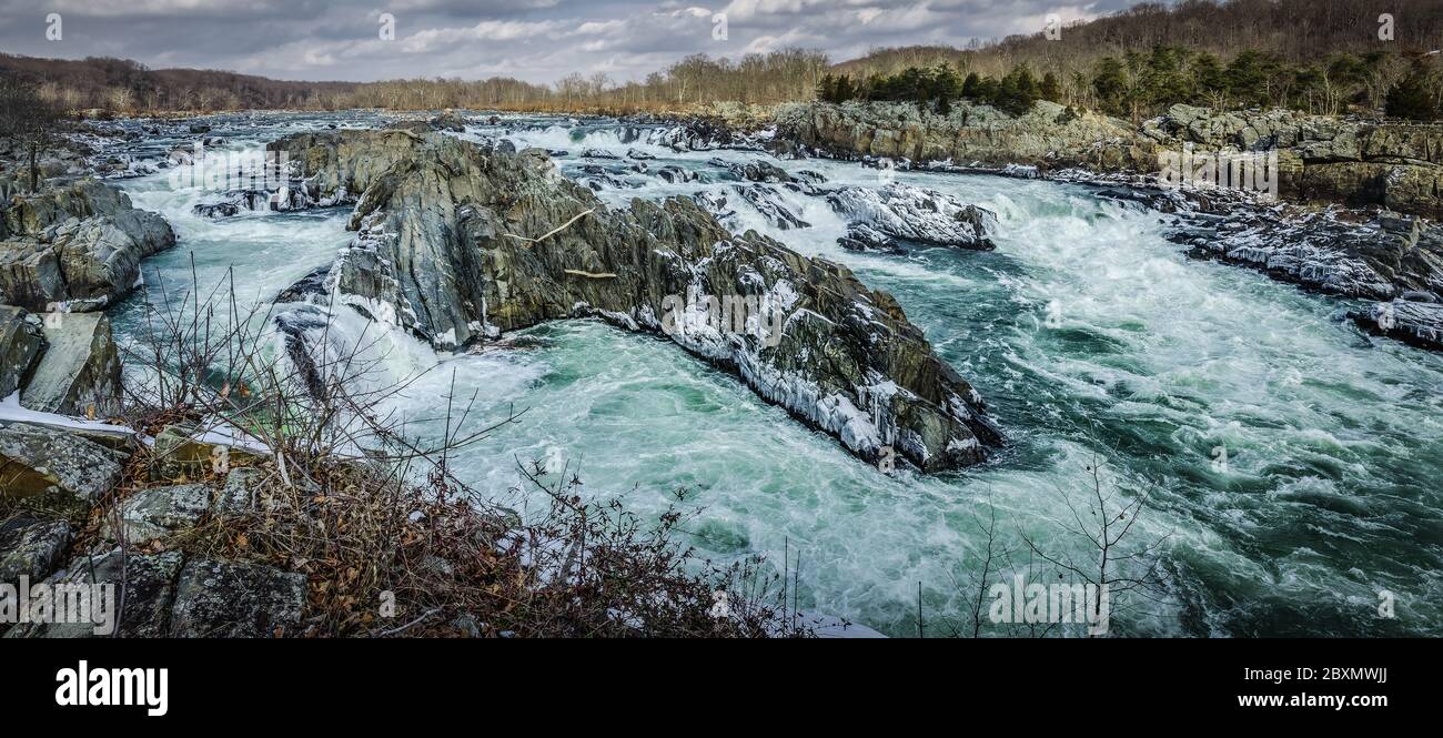The Great Falls of the Potomac, Virginia Stock Photo