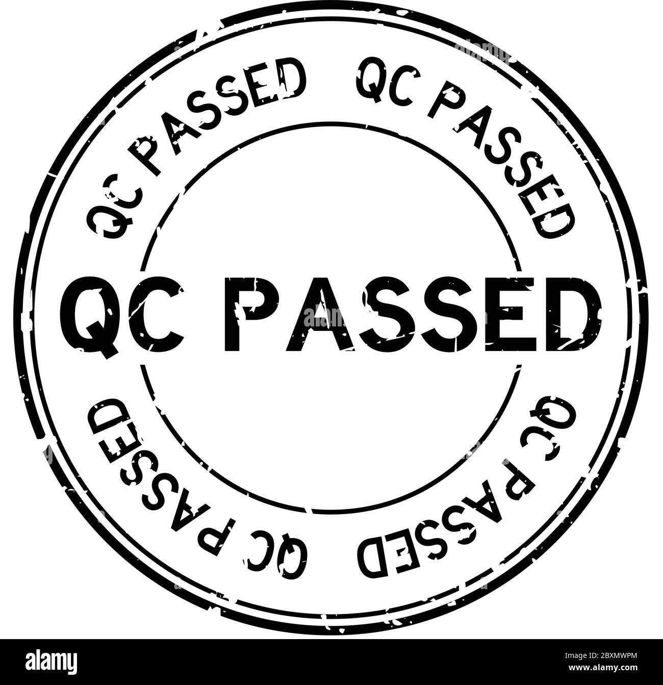 Qc passed rubber stamp Black and White Stock Photos & Images Alamy