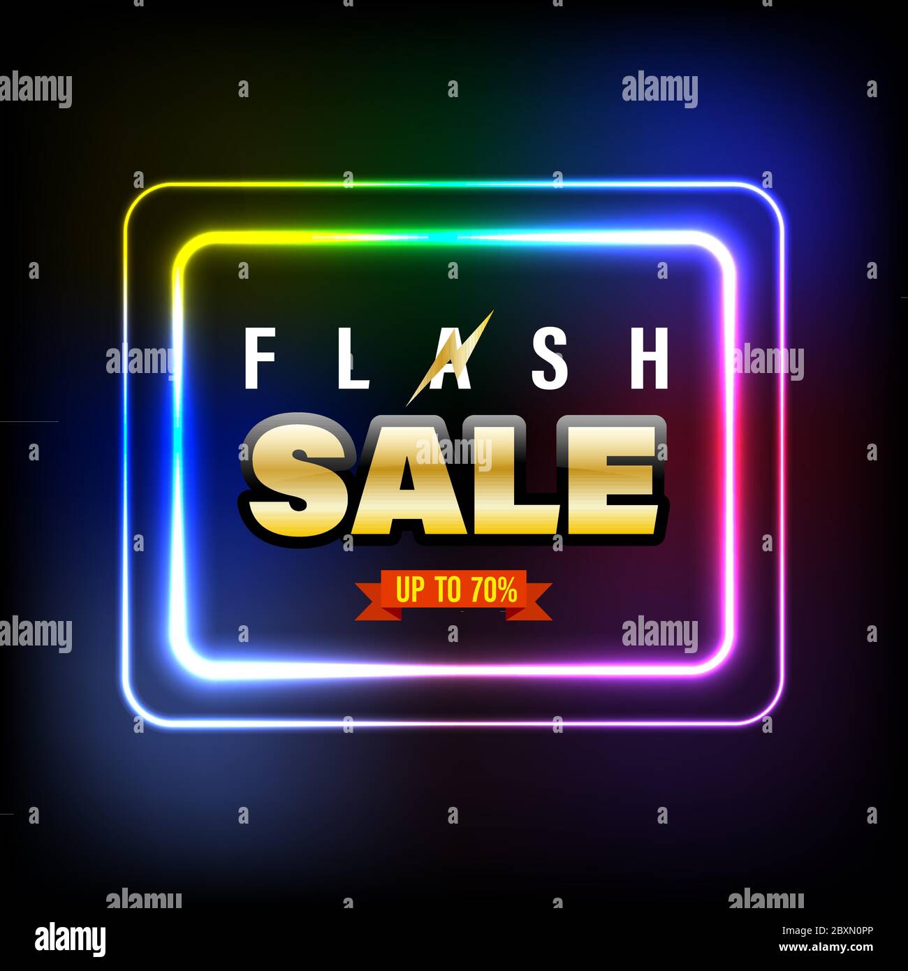 Promotion. Light Sale banner triangle light on dark background for promotion element ...
