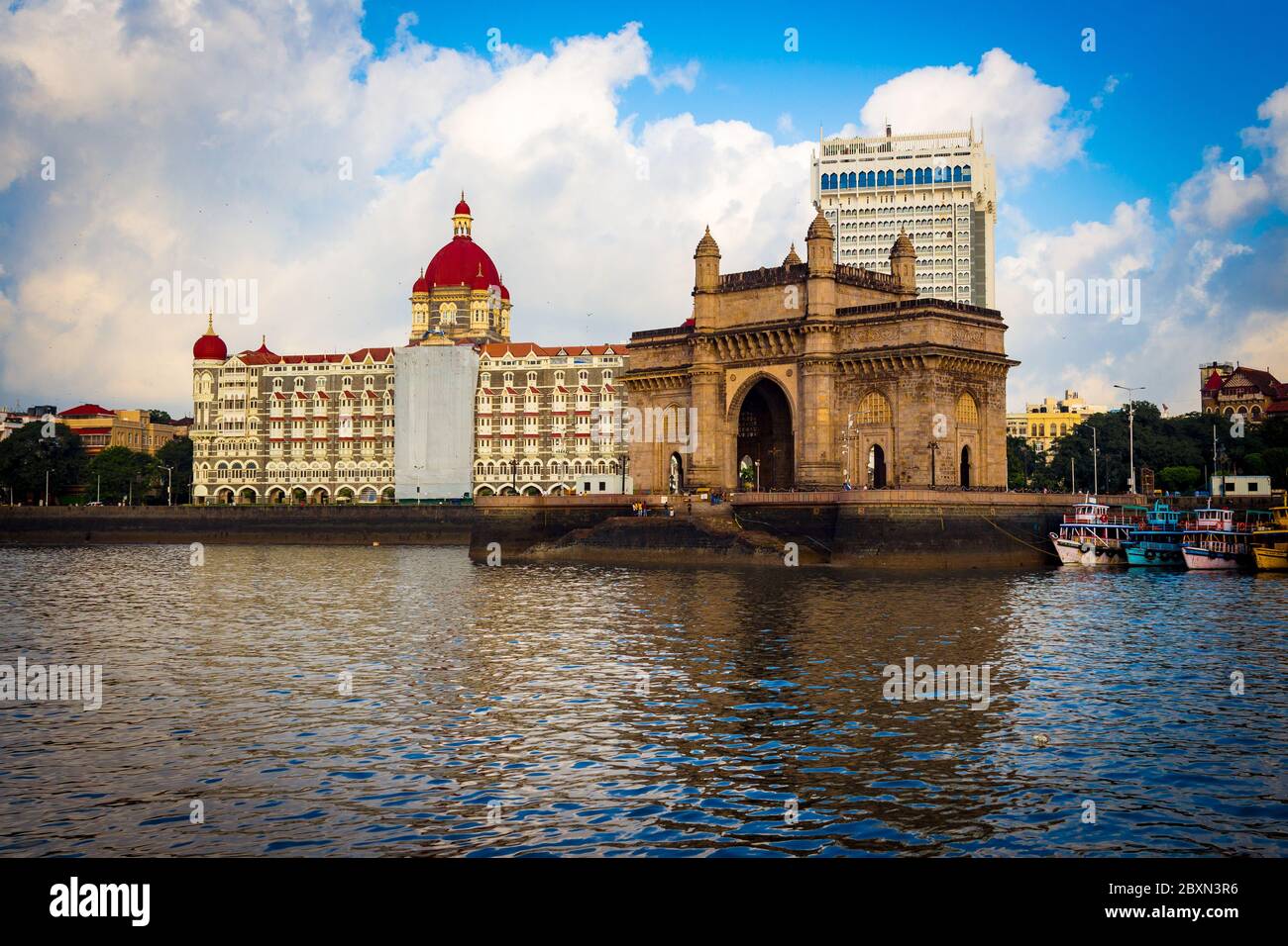 Gateway of India, Mumbai, Maharashtra, India. Gateway Of India is the most popular place in the city of Mumbai aka Bombay city. Located in Colaba area. Stock Photo