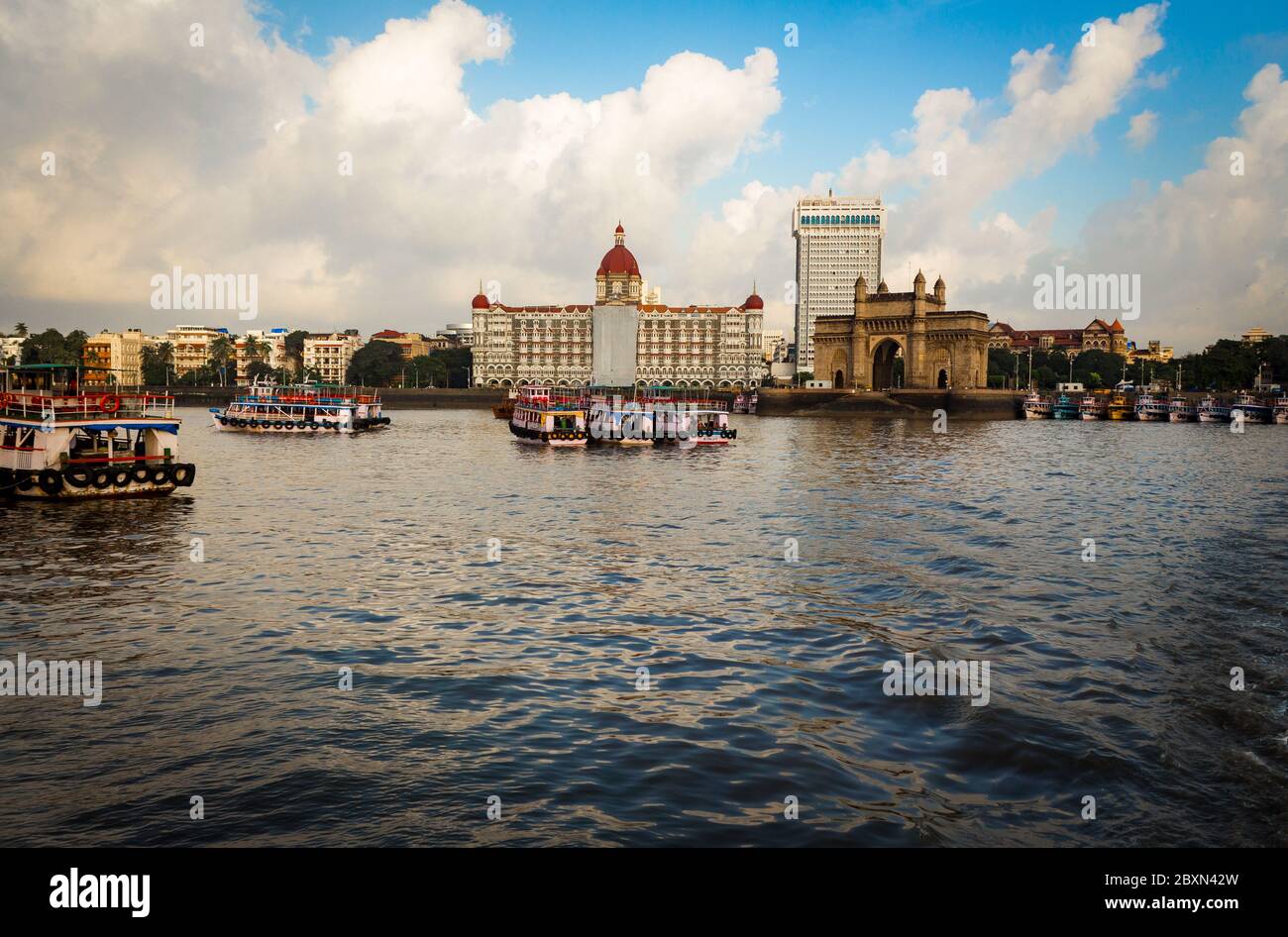 Gateway of India, Mumbai, Maharashtra, India. Gateway Of India is the most popular place in the city of Mumbai aka Bombay city. Located in Colaba area. Stock Photo