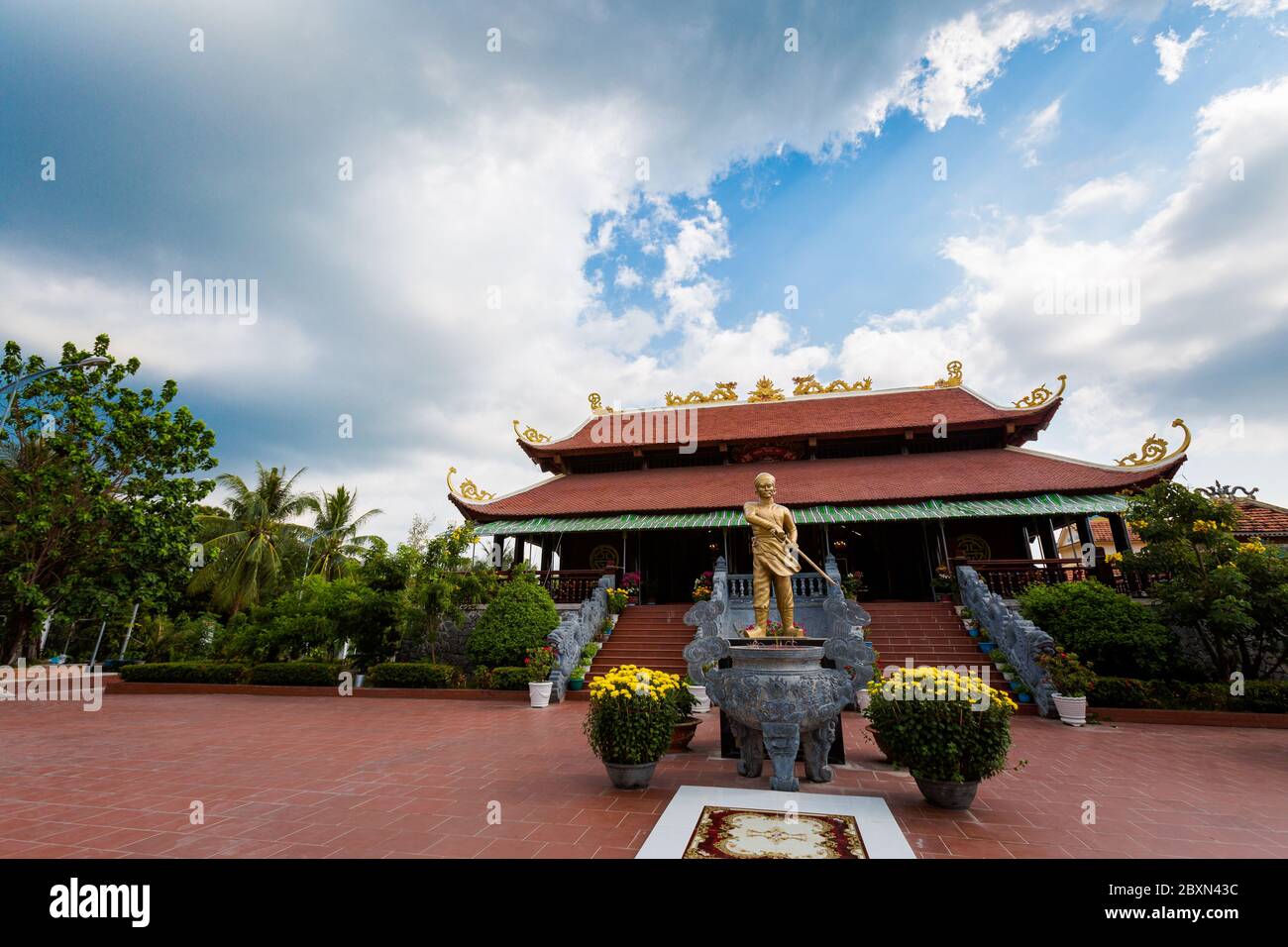 Phu Quoc, Vietnam - 29 January 2020 Nguyen Trung Truc monument  in Ganh Dau cape Stock Photo