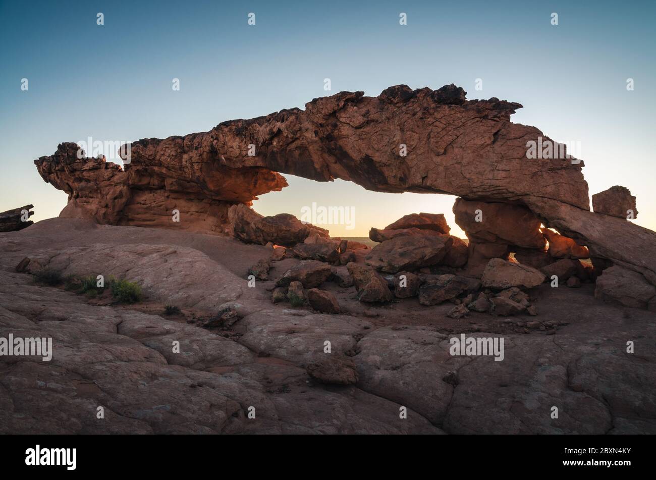Sunset Arch at Grand Staircase-Escalante, Utah Stock Photo