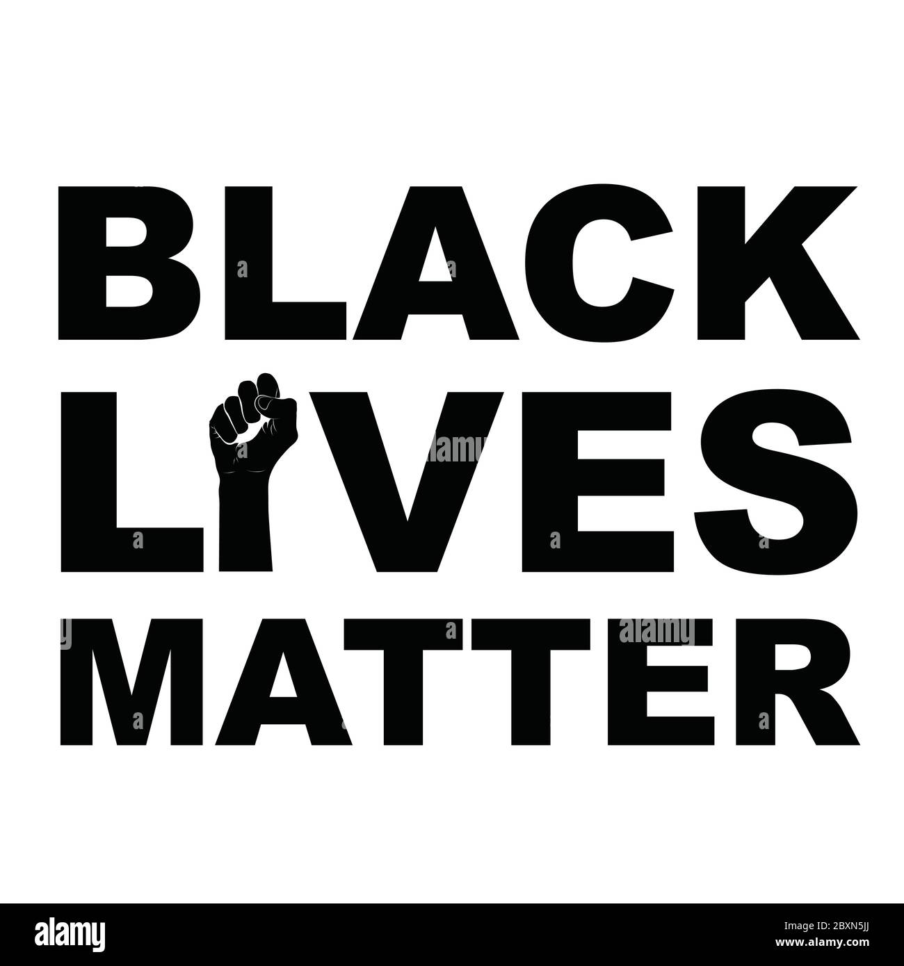 Black lives matter political movement vector sign Stock Vector
