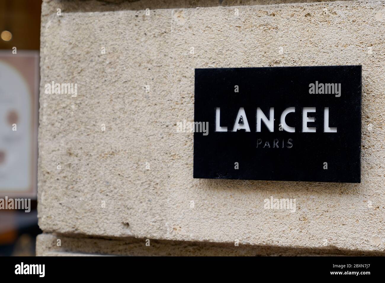 Bordeaux , Aquitaine / France - 05 05 2020 : lancel shop sign store luxury fashion french brand Stock Photo