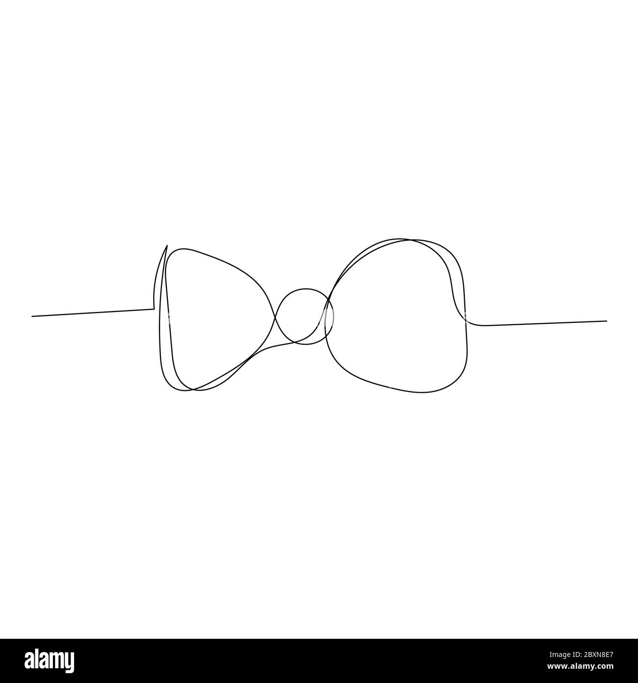 Bow Tie Line Drawing