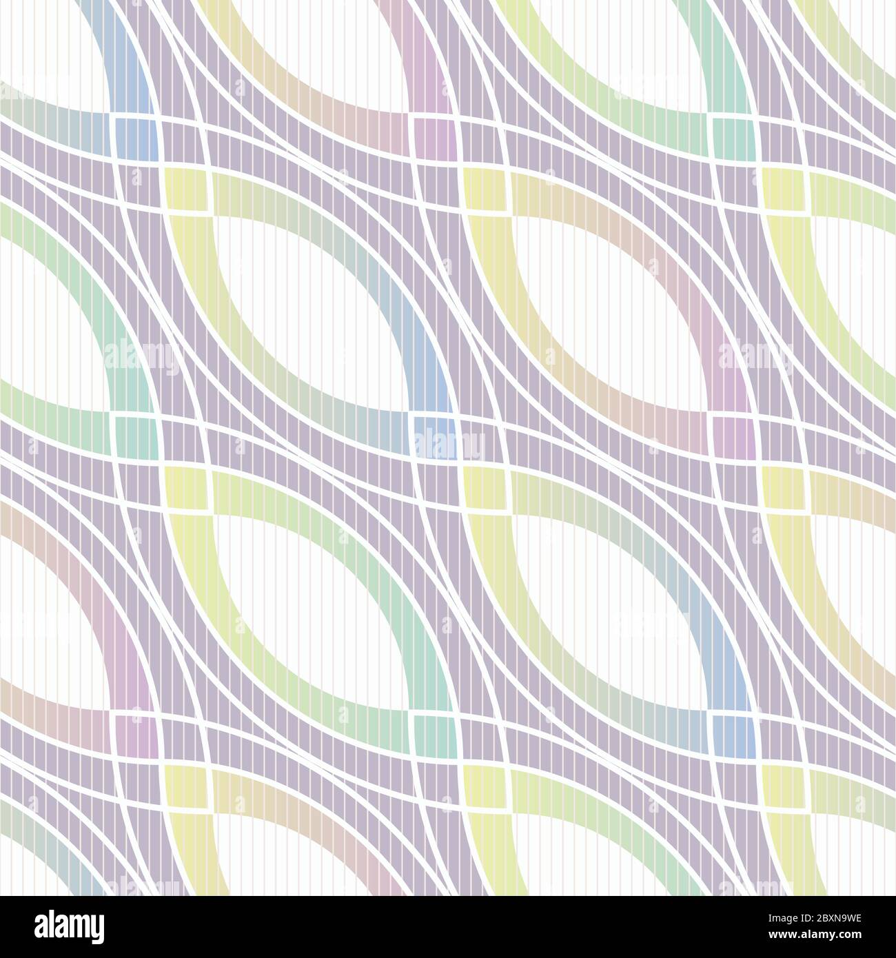 geometric seamless vector pattern in rainbow ombre Stock Vector