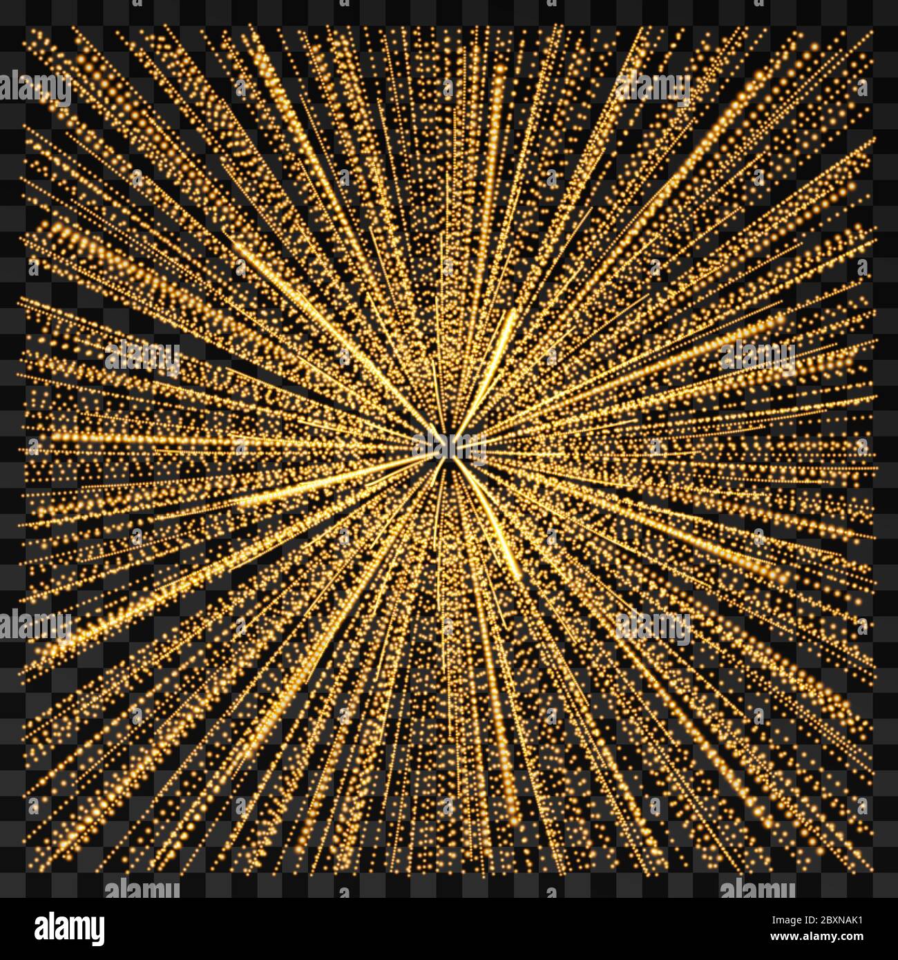 Abstract science or technology background. Array with dynamic particles ...