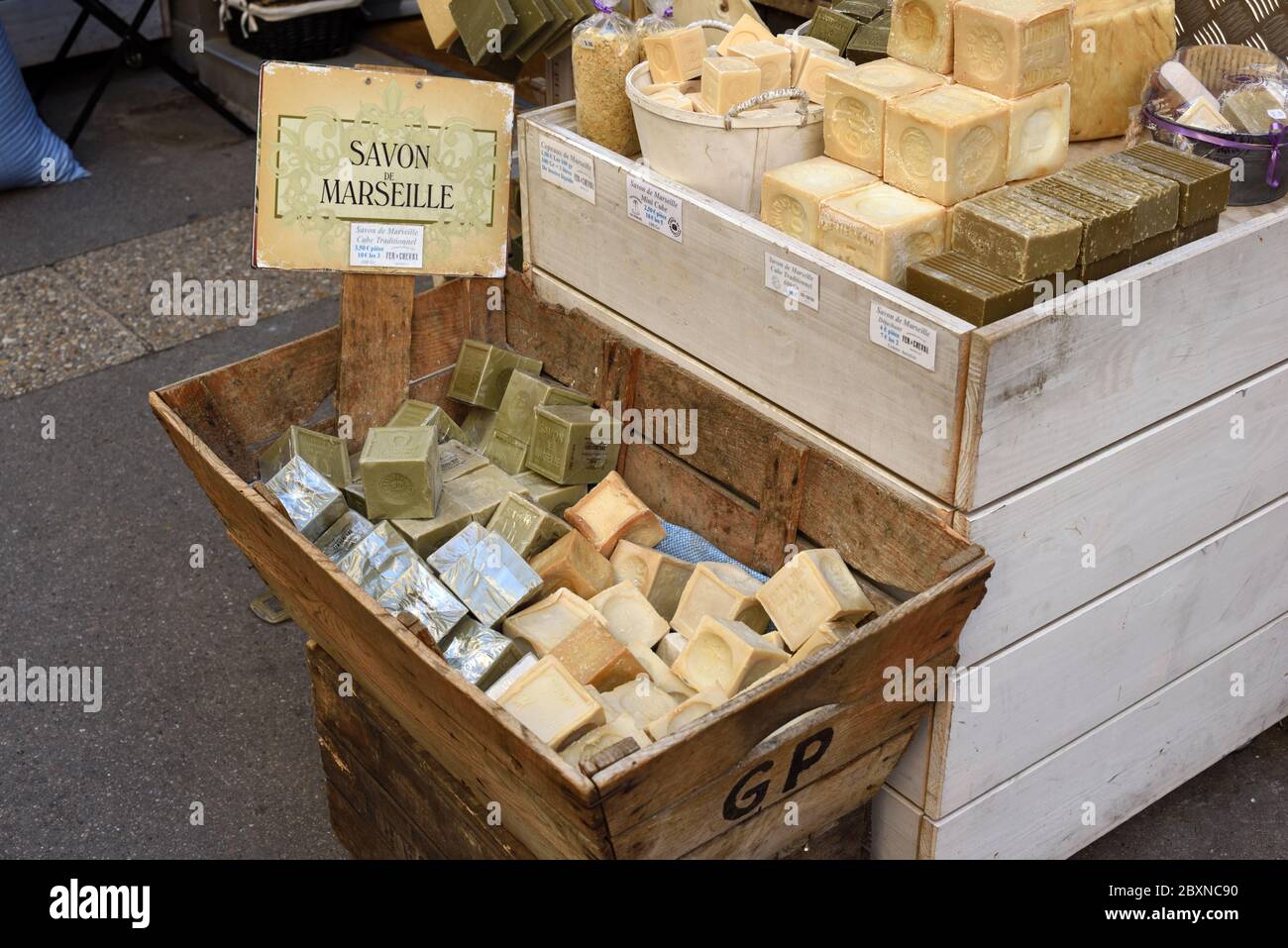 Shop Display of Bars of Soap or Savon de Marseille in Gift Shop or Souvenir  Store Aix-en-Provence Provence France Stock Photo - Alamy