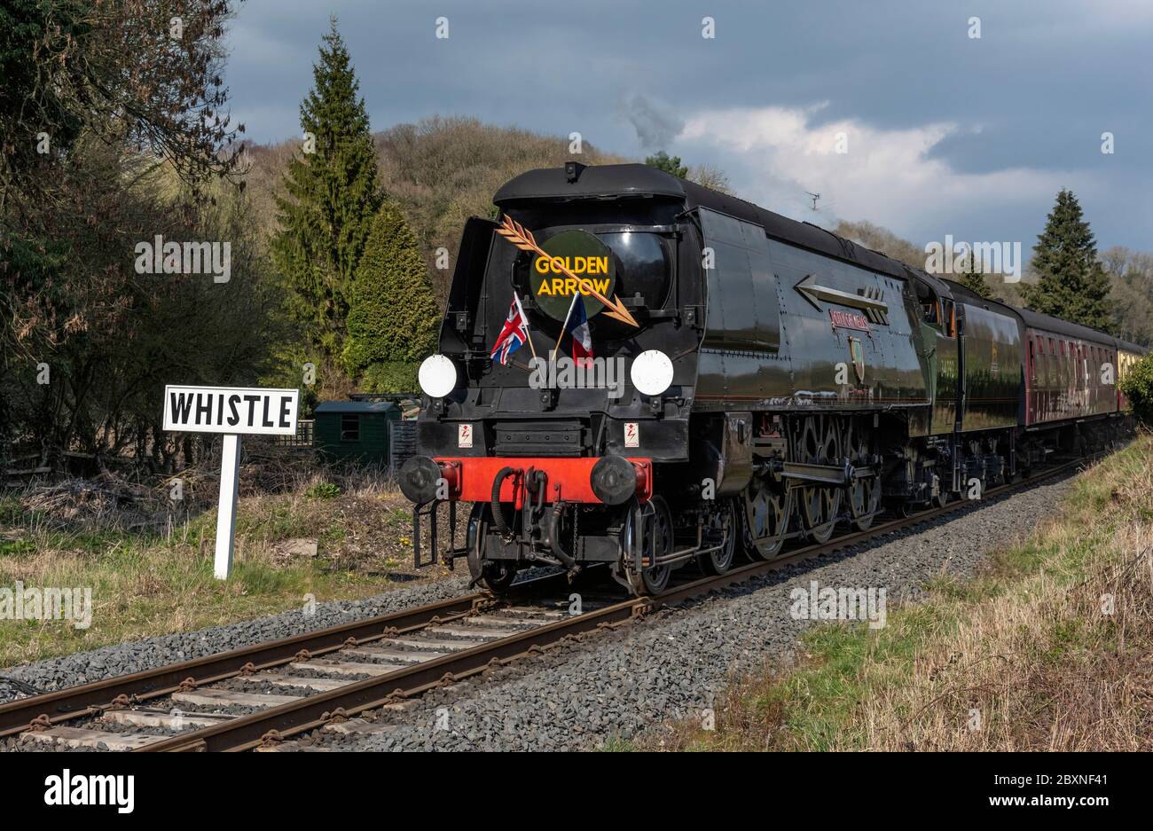 The City of Wells Loco at New Bridge near Pickering Stock Photo