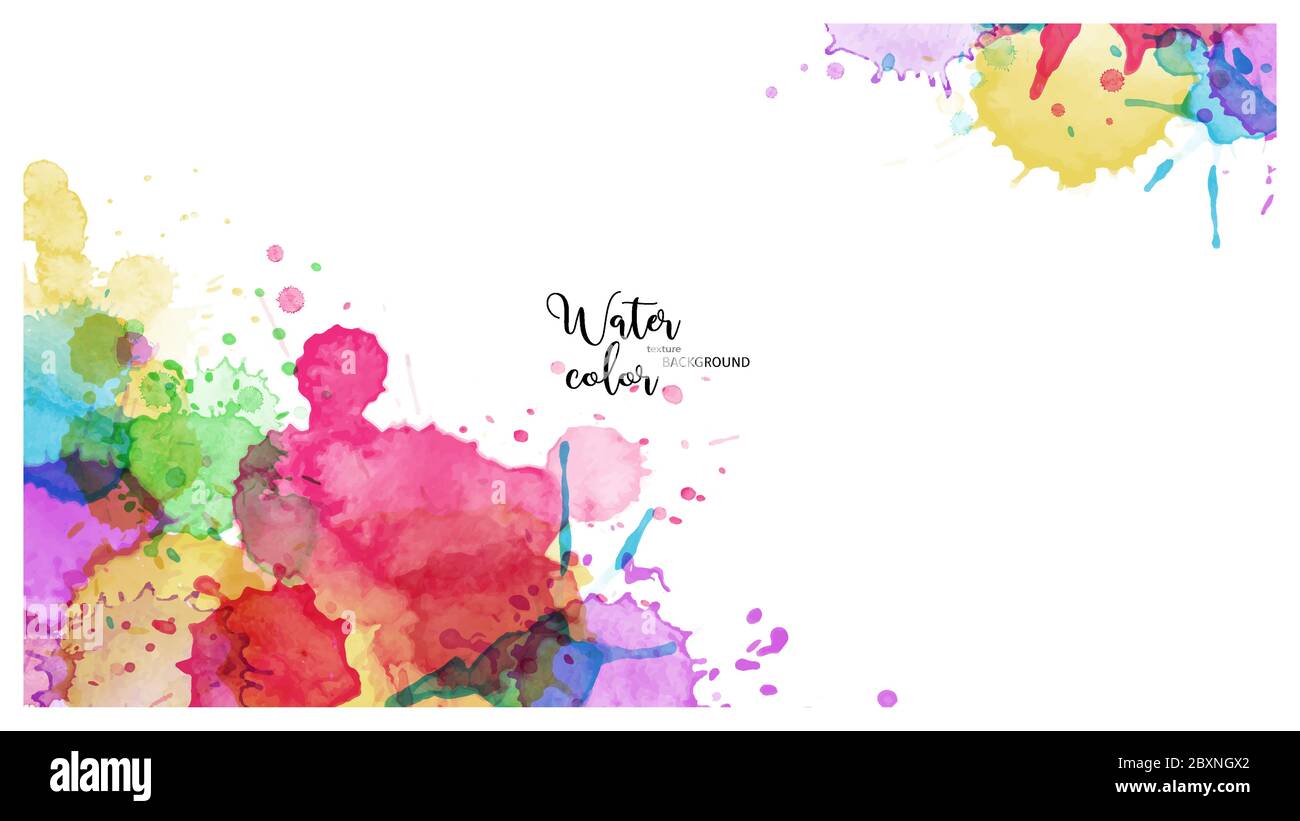 Abstract surface of Multicolored splash watercolor blot. Artistic hand-painted vector, element for banner, poster, card, cover, brochure. Stock Vector