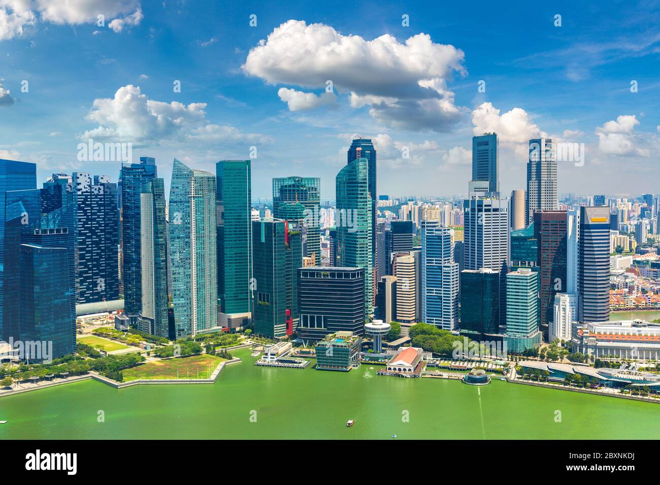 Singapore port aerial view hi-res stock photography and images - Alamy