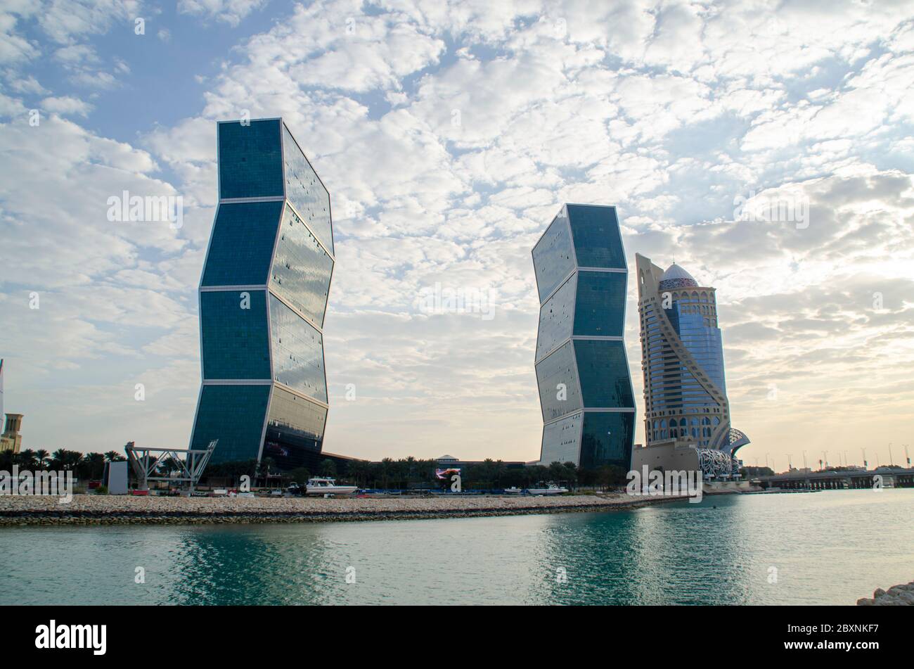 Zig Zag Towers Also known as The West Bay Lagoon Plaza twin towers, or