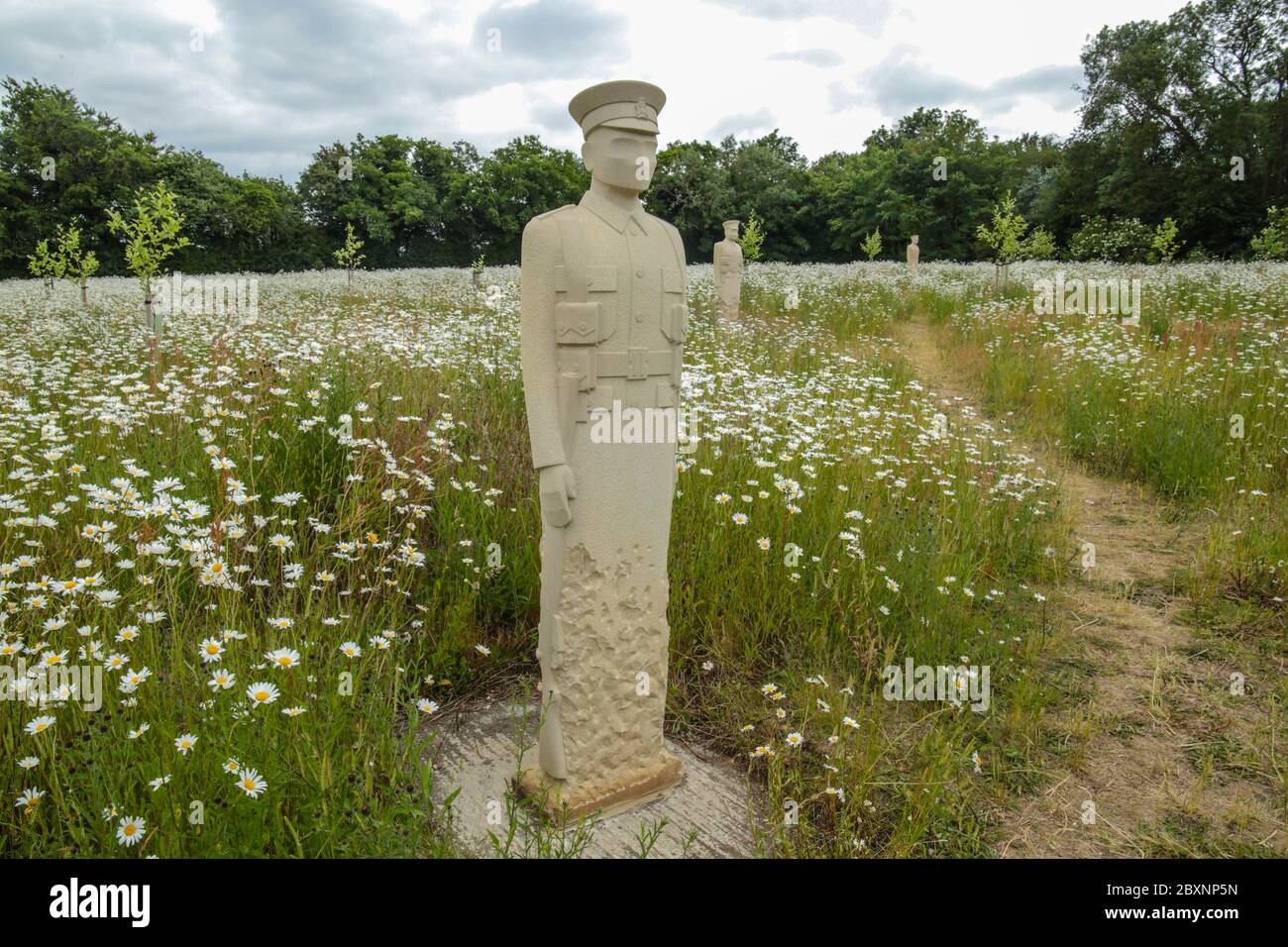 London UK 08 June 2020 Langley Vale Memorial in Epson has a fitting memorial for those who lost