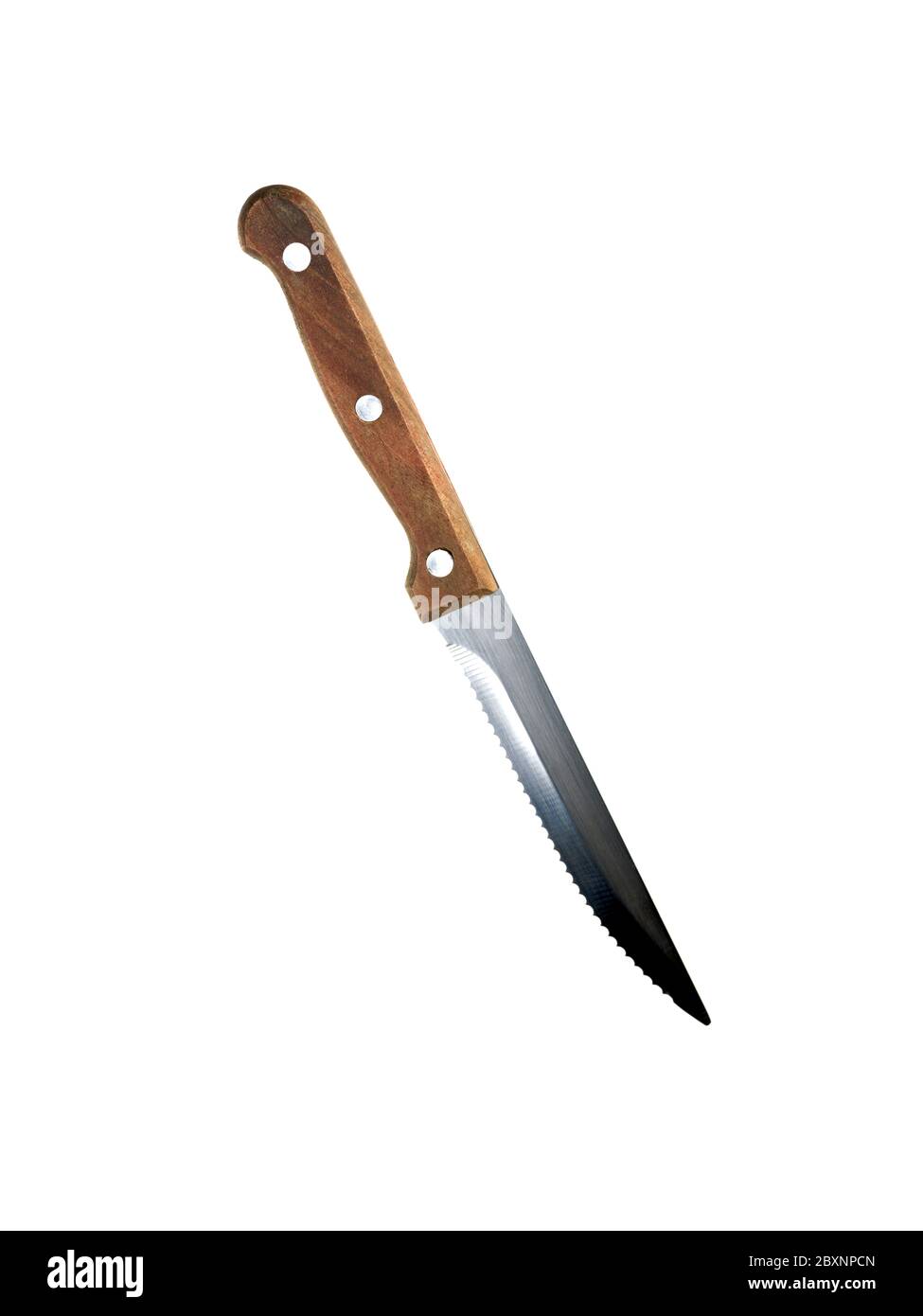 A steak knife isolated against a white background Stock Photo Alamy