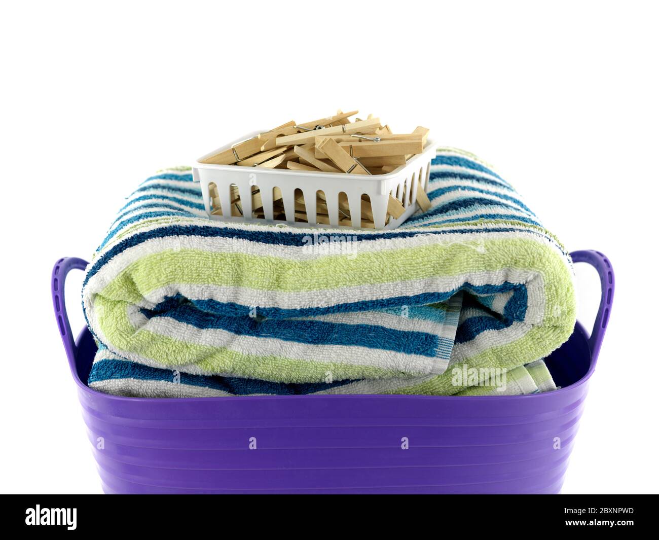 A laundry items isolated against a white background Stock Photo Alamy