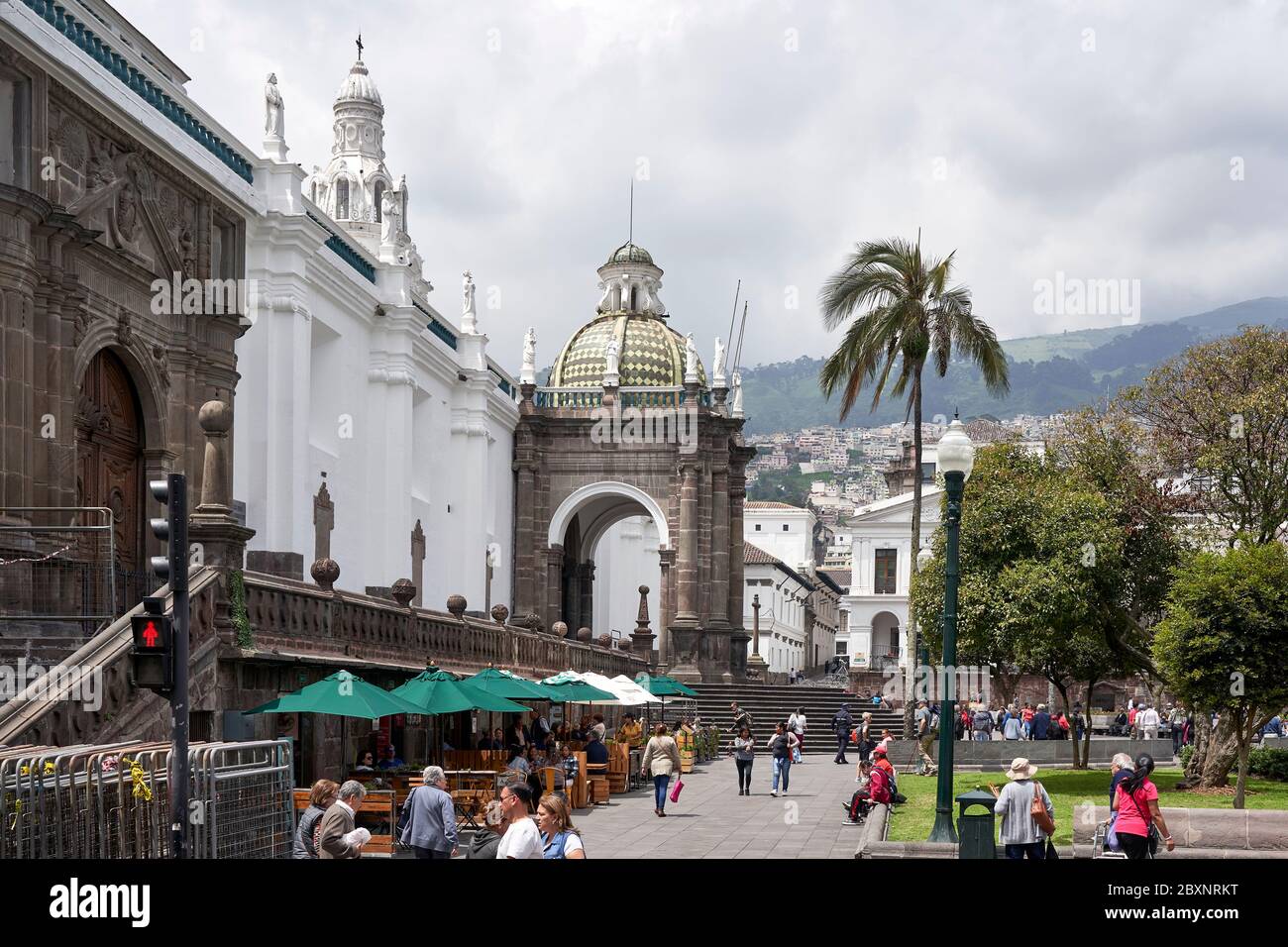 Metropolitan Cathedral of Quito off Independence Square, Ecuador Stock Photo