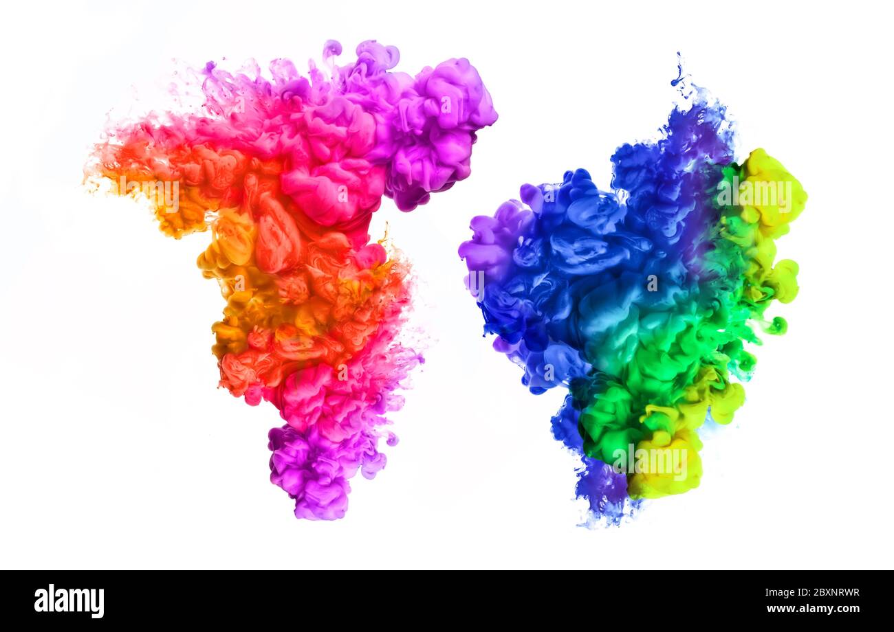 Colored ink and water mix. paint, splash, colors, Color Drops HD wallpaper  | Pxfuel