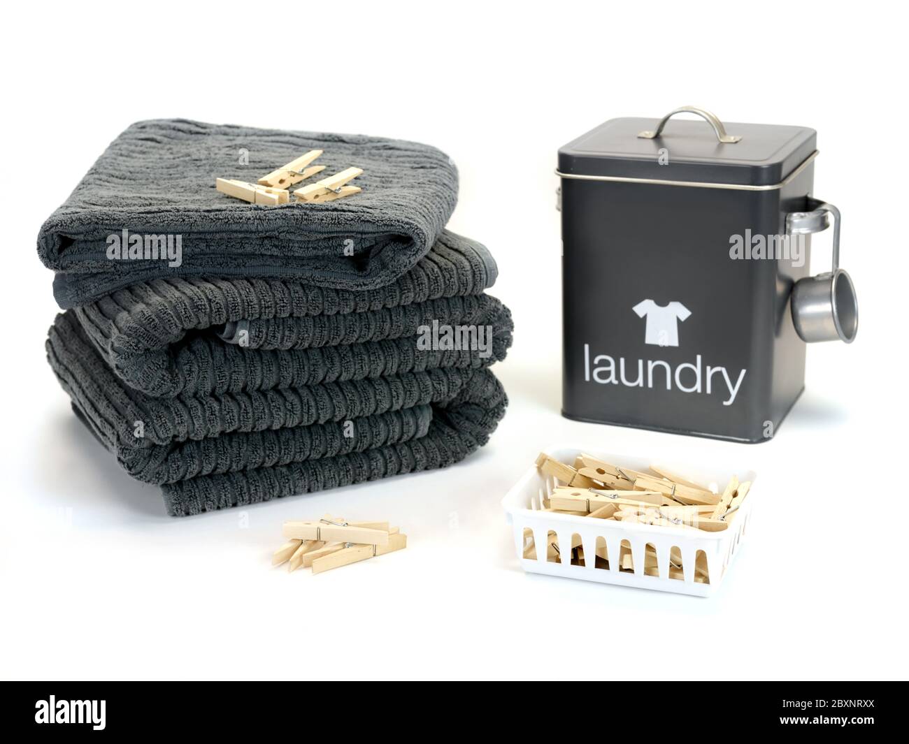 A laundry items isolated against a white background Stock Photo Alamy