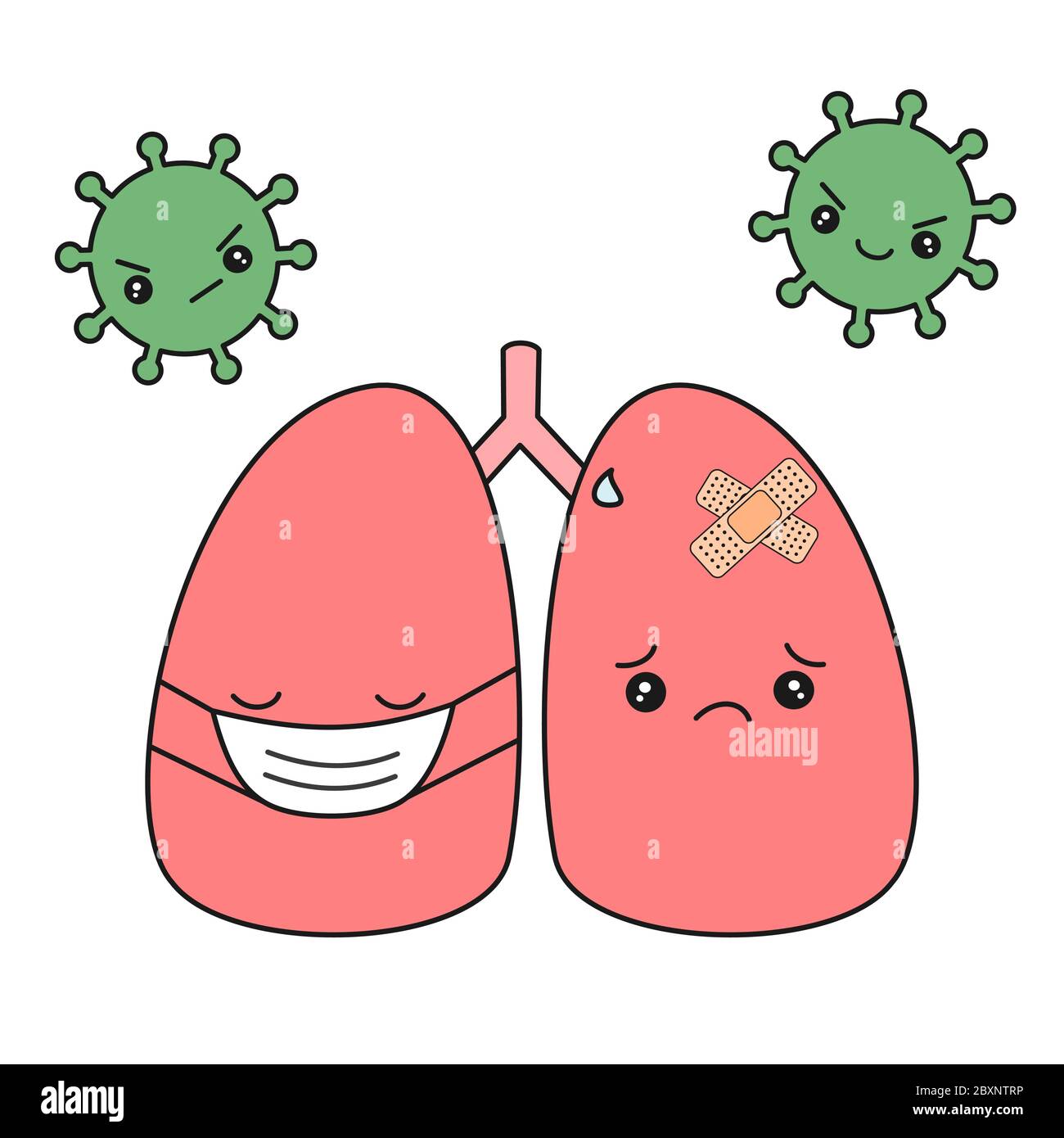 Cartoon character lungs and Covid-19 coronavirus concept vector illustration Stock Vector Image & Art - Alamy Cartoon character lungs and Covid-19 coronavirus concept vector illustration Stock Vector Image & Art - Alamy