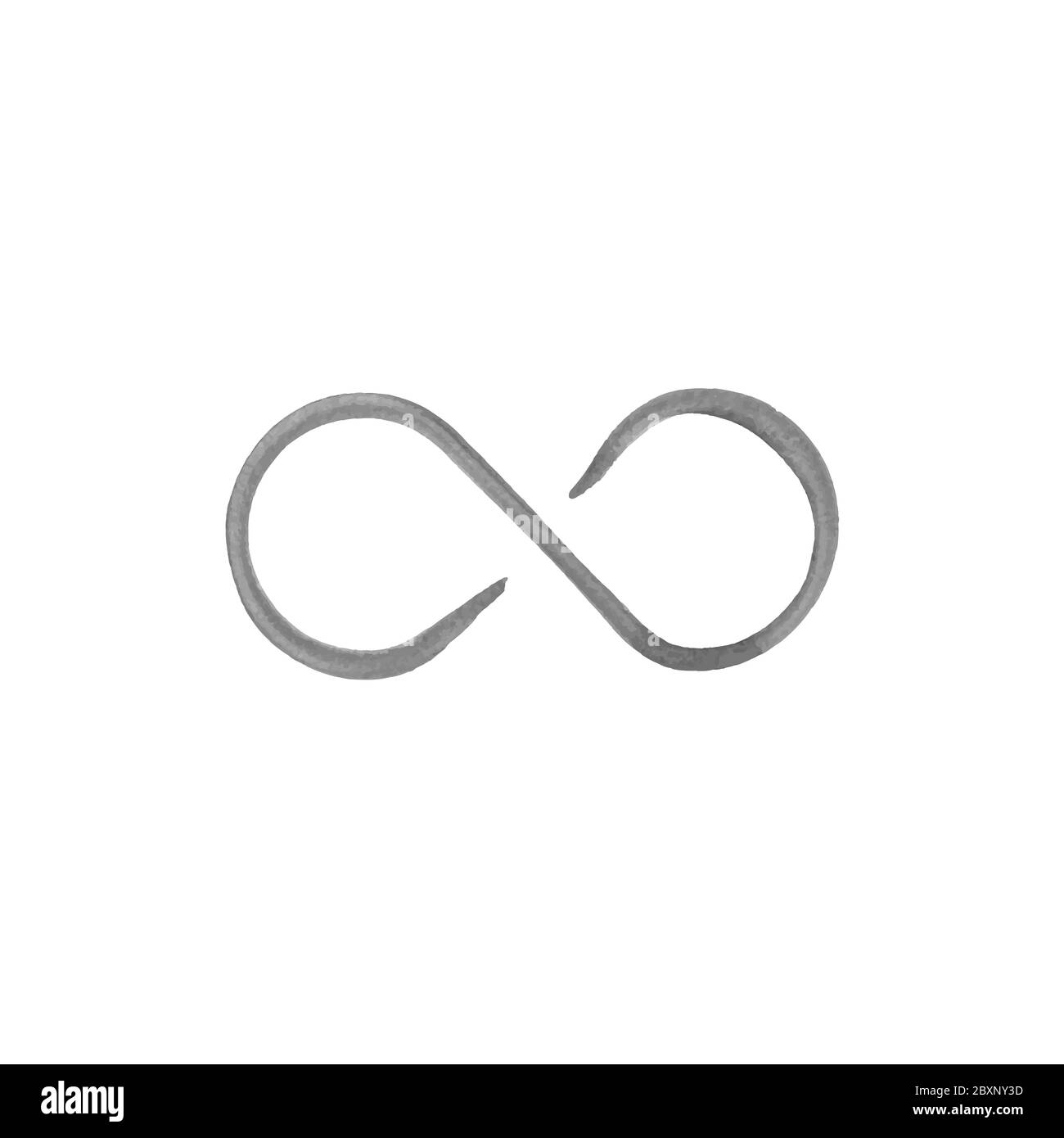 Hand drawn watercolor infinity sign. Stock Vector illustration isolated on white background. Stock Vector