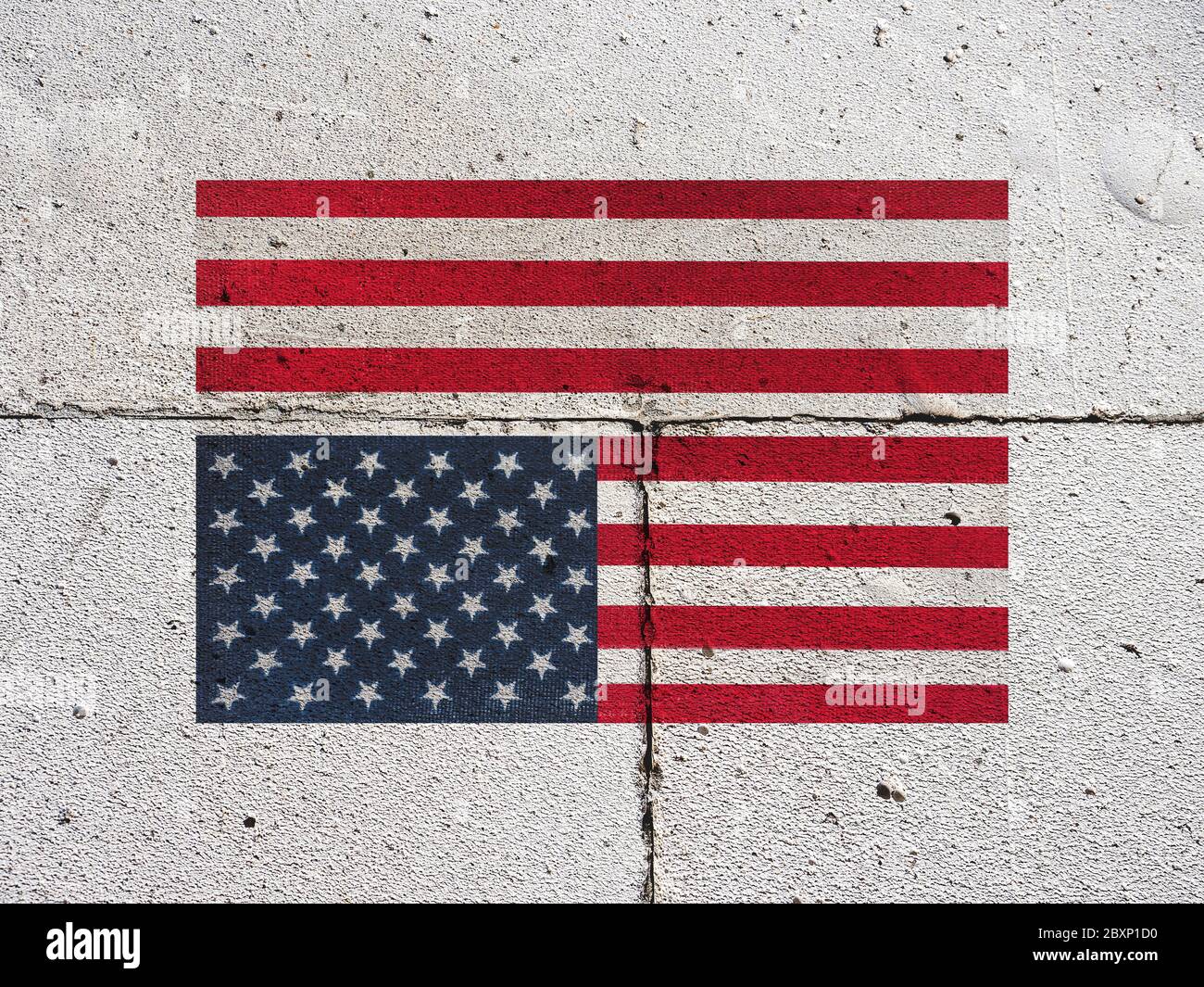 American Flag. Beautiful greeting card. Close up Stock Photo