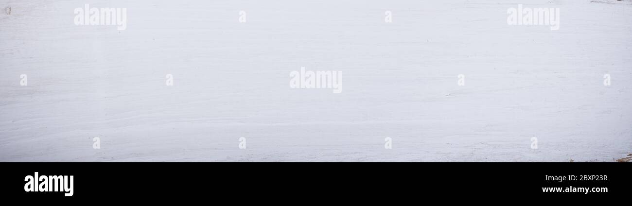 Panoramic white painted plank texture and background Stock Photo
