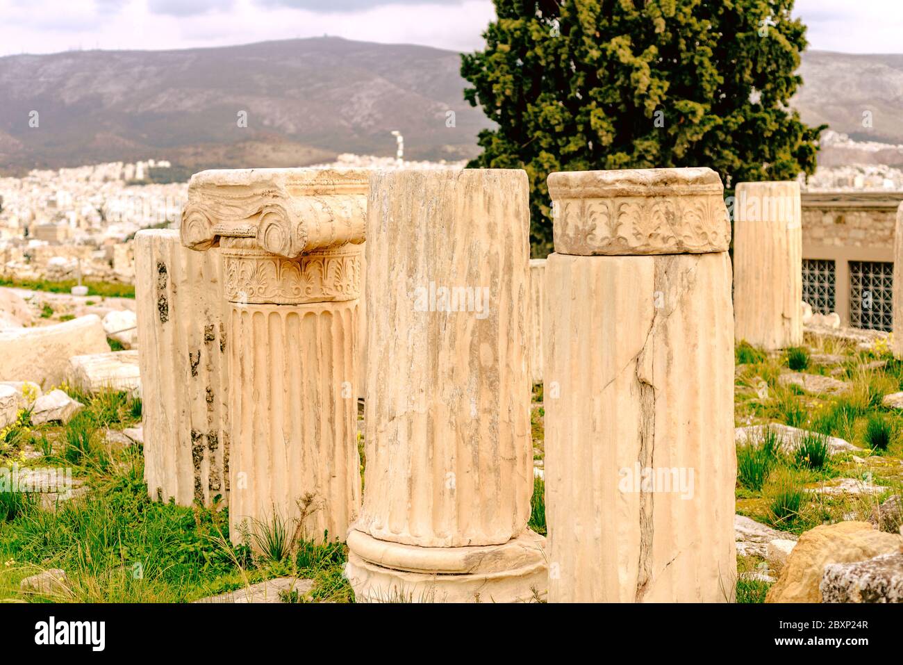 Acropolis of Athens, architectural monument, tourist attraction tourism Stock Photo
