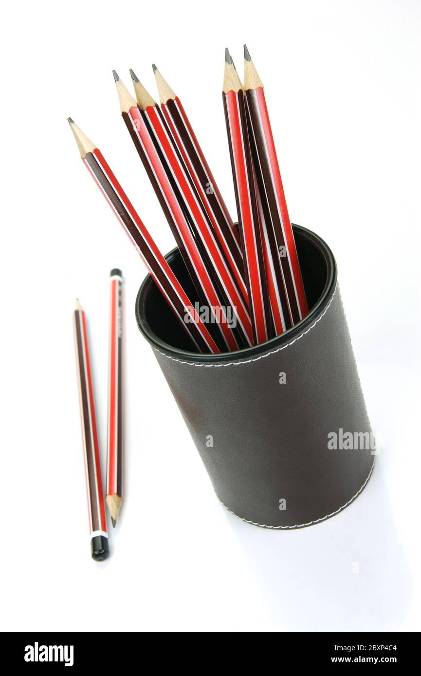 Lead Pencil In A Cup Stock Photo Alamy